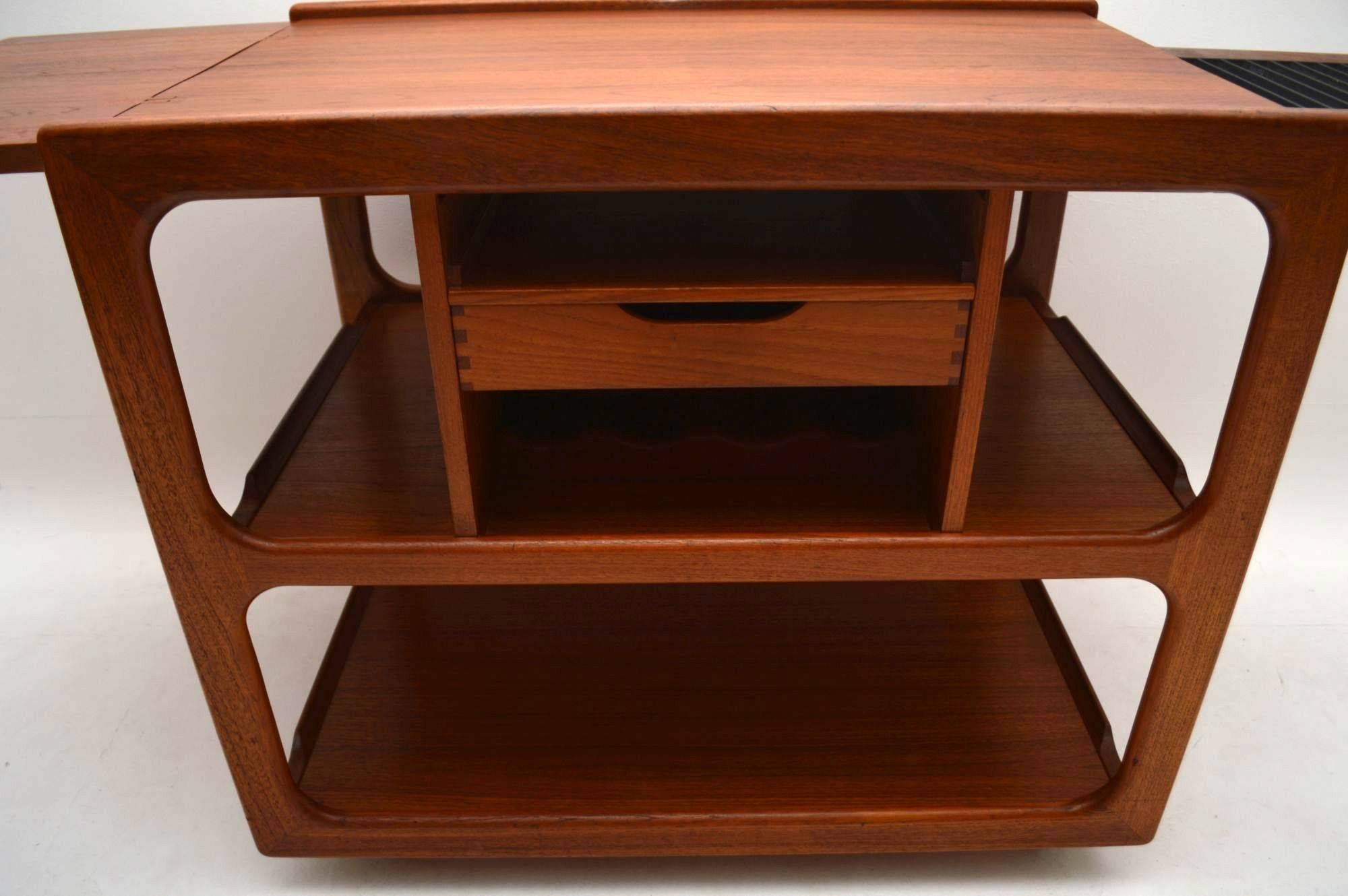 Mid-20th Century Danish Teak Retro Drinks Trolley Vintage