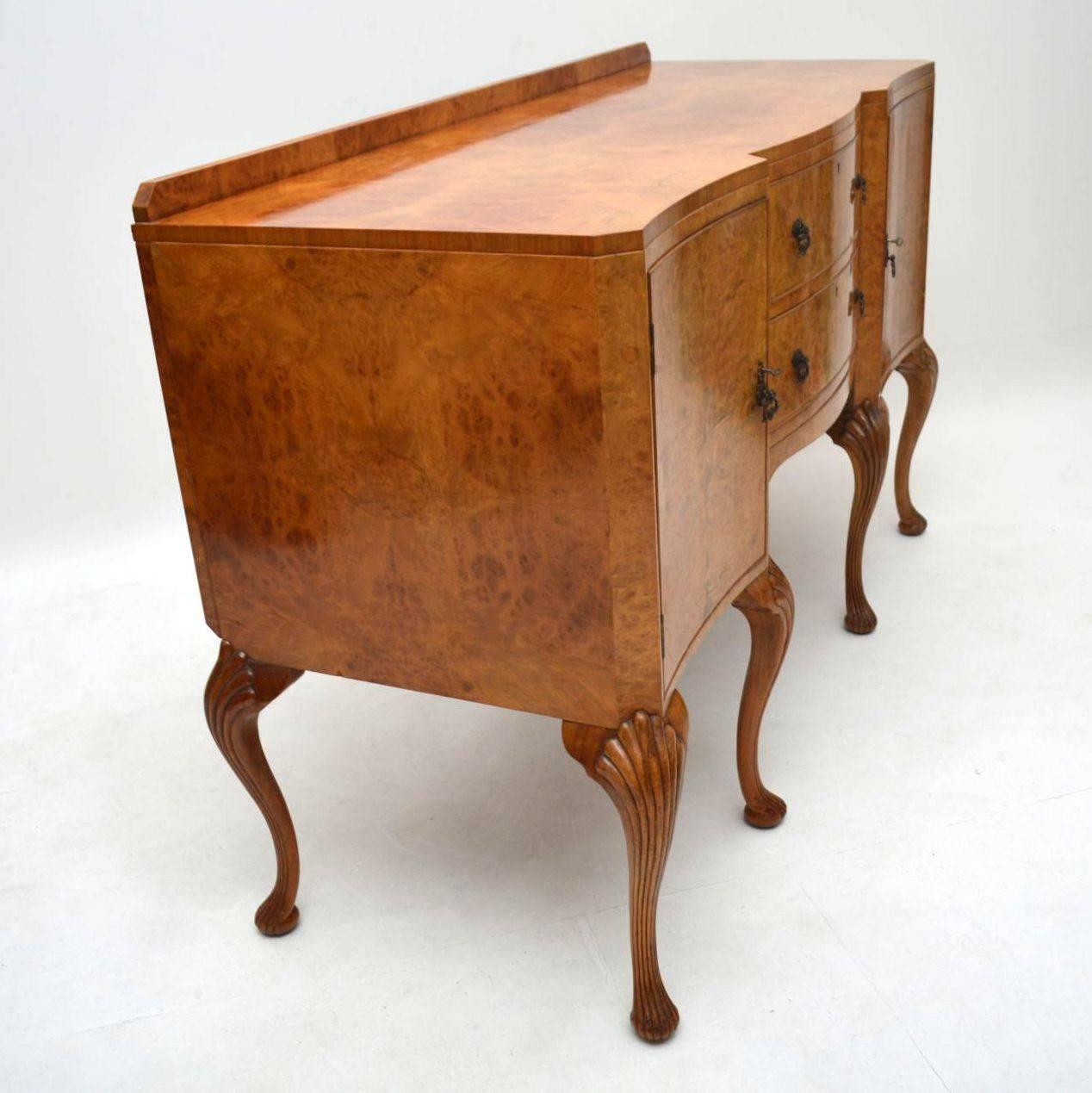 Early 20th Century Antique Walnut and Burr Maple Sideboard by Epstein
