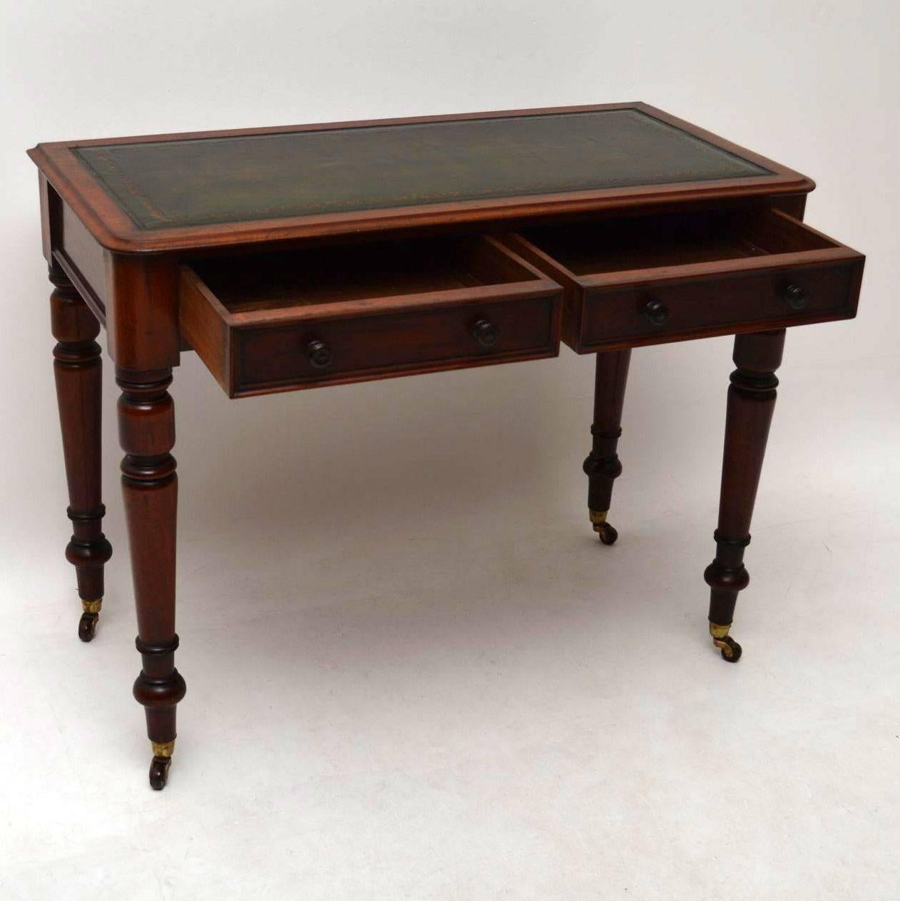 Mid-19th Century Antique Victorian Mahogany Writing Table or Desk