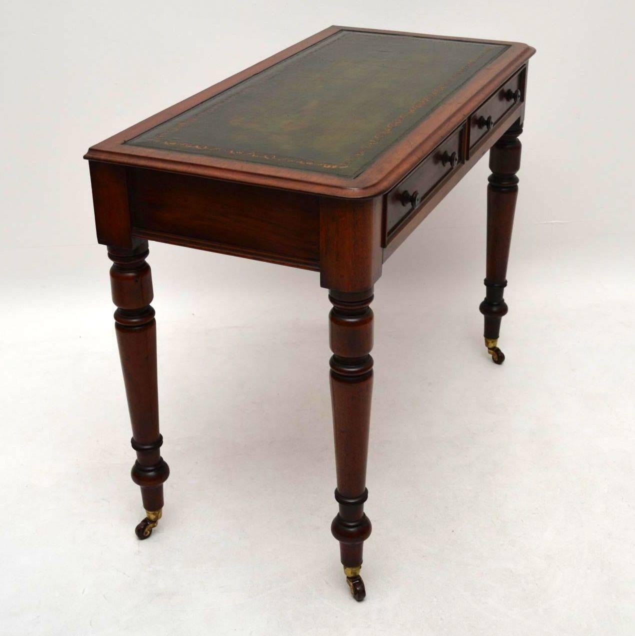 Antique Victorian Mahogany Writing Table or Desk 2