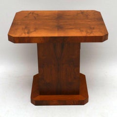 Art Deco Figured Walnut Coffee Table or Cabinet, Vintage