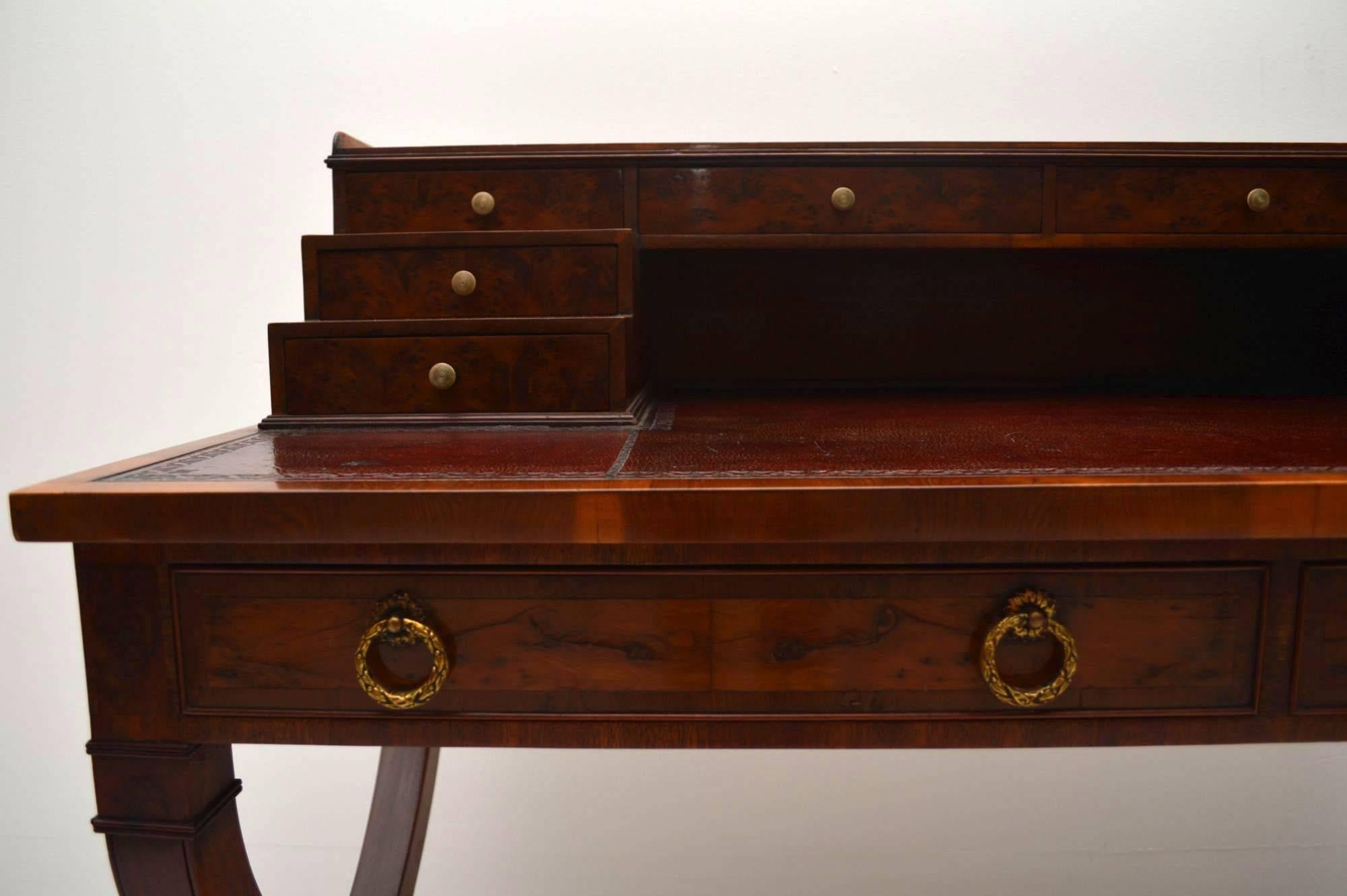 leather top writing desk for sale