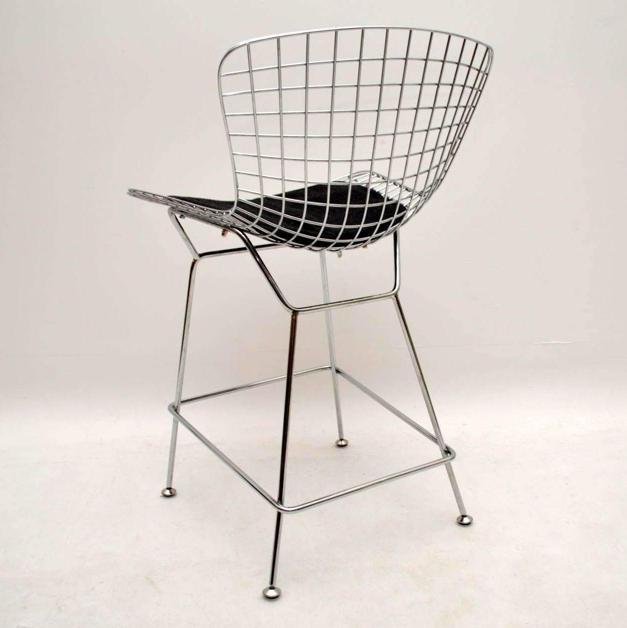 Set of Four Retro Wire Bar Stools by Harry Bertoia Vintage, 1960s In Excellent Condition In London, GB