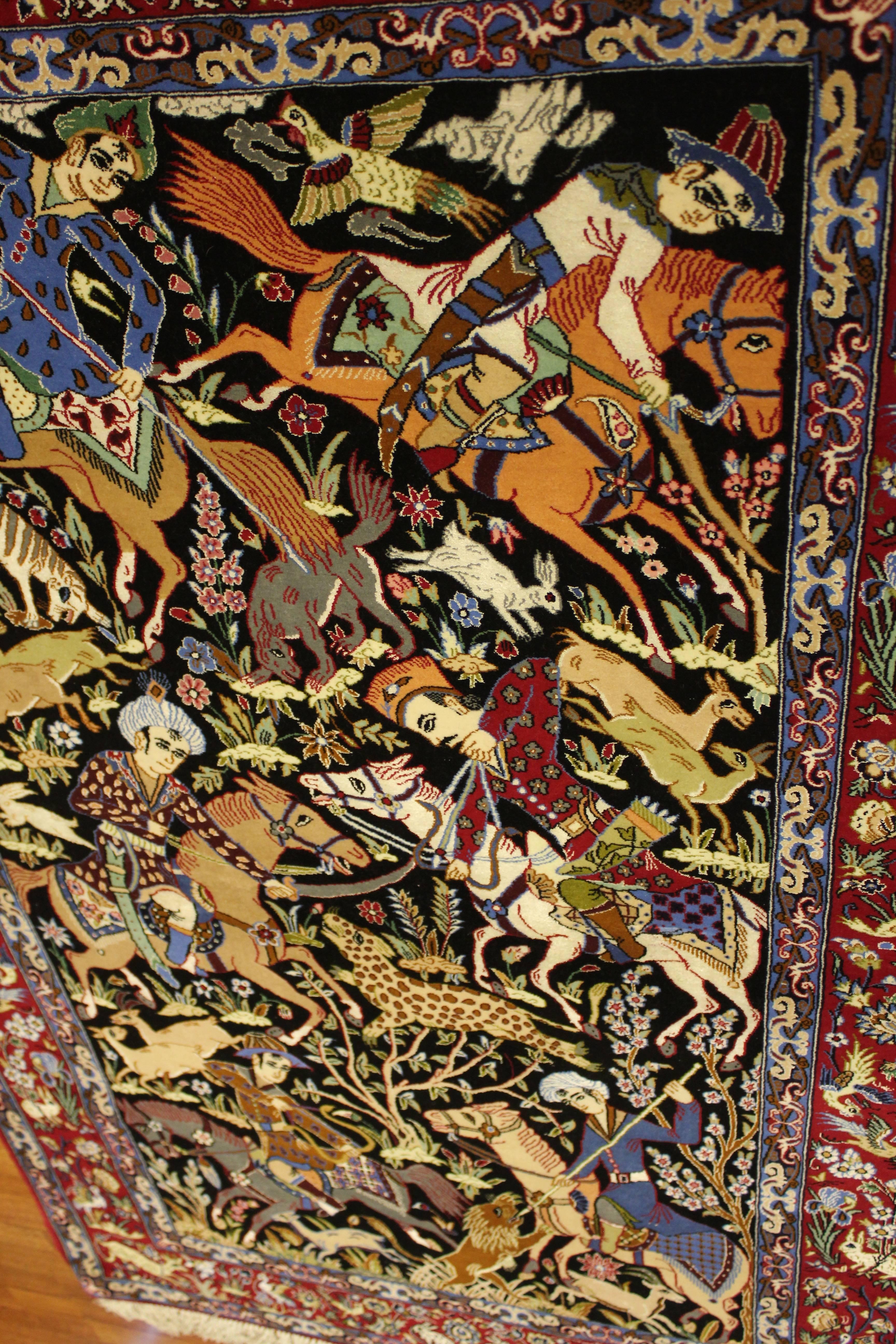 Other Isfahan Rug Hunting Scene For Sale