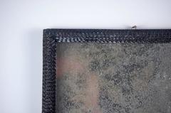Heavily Distressed Tramp Art Mercury Plate Mirror