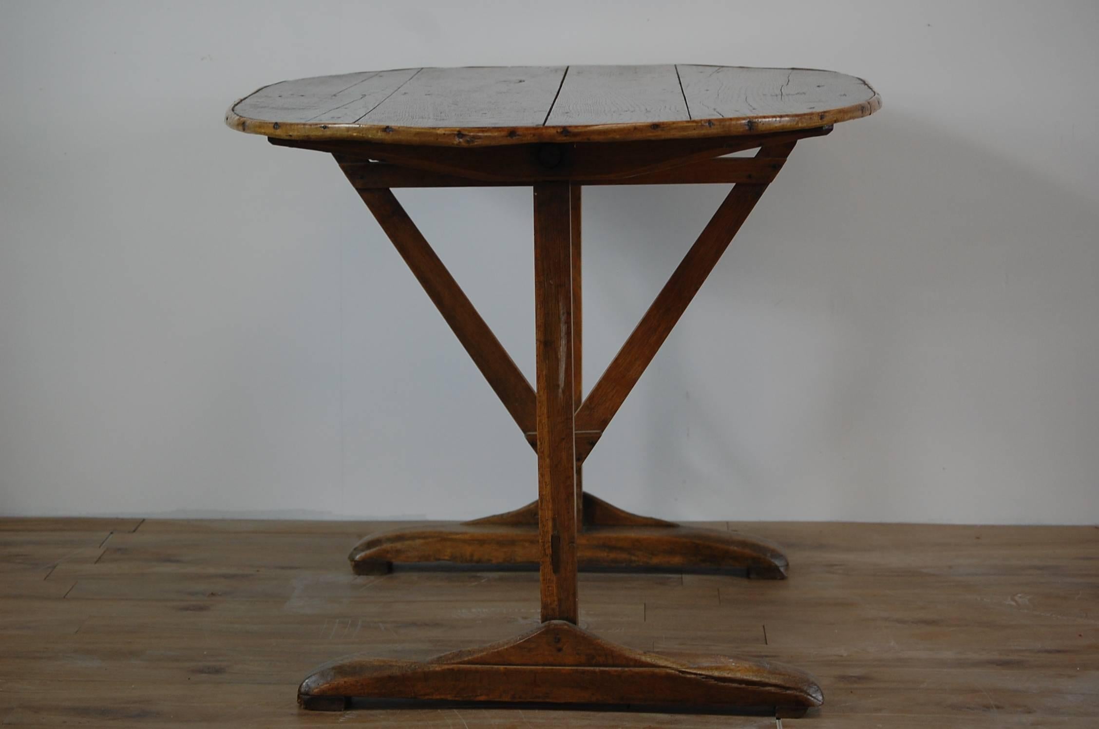 19th Century Oval Vigneron or Vendage Wine Tasting Table 4