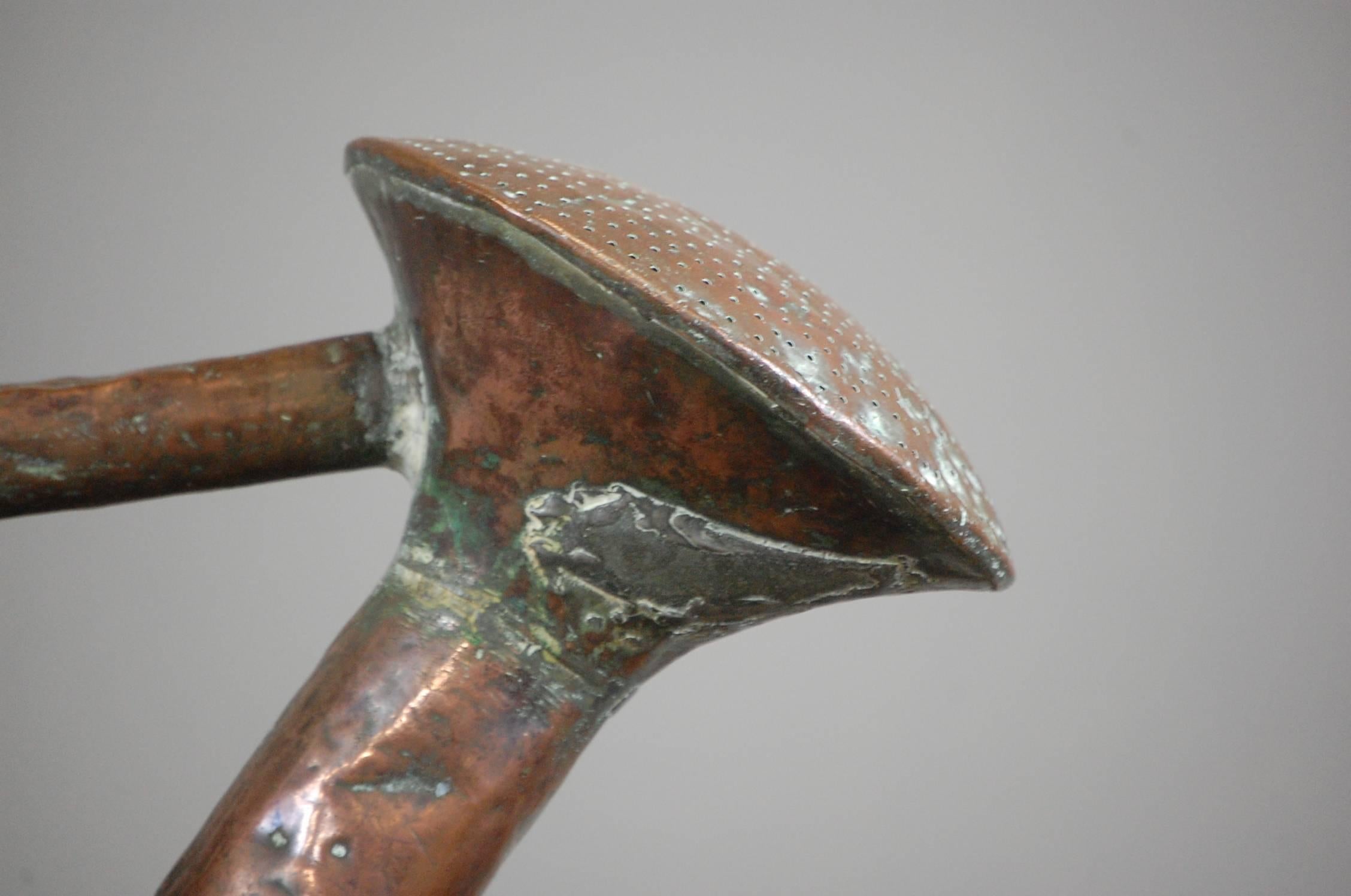 antique copper watering can