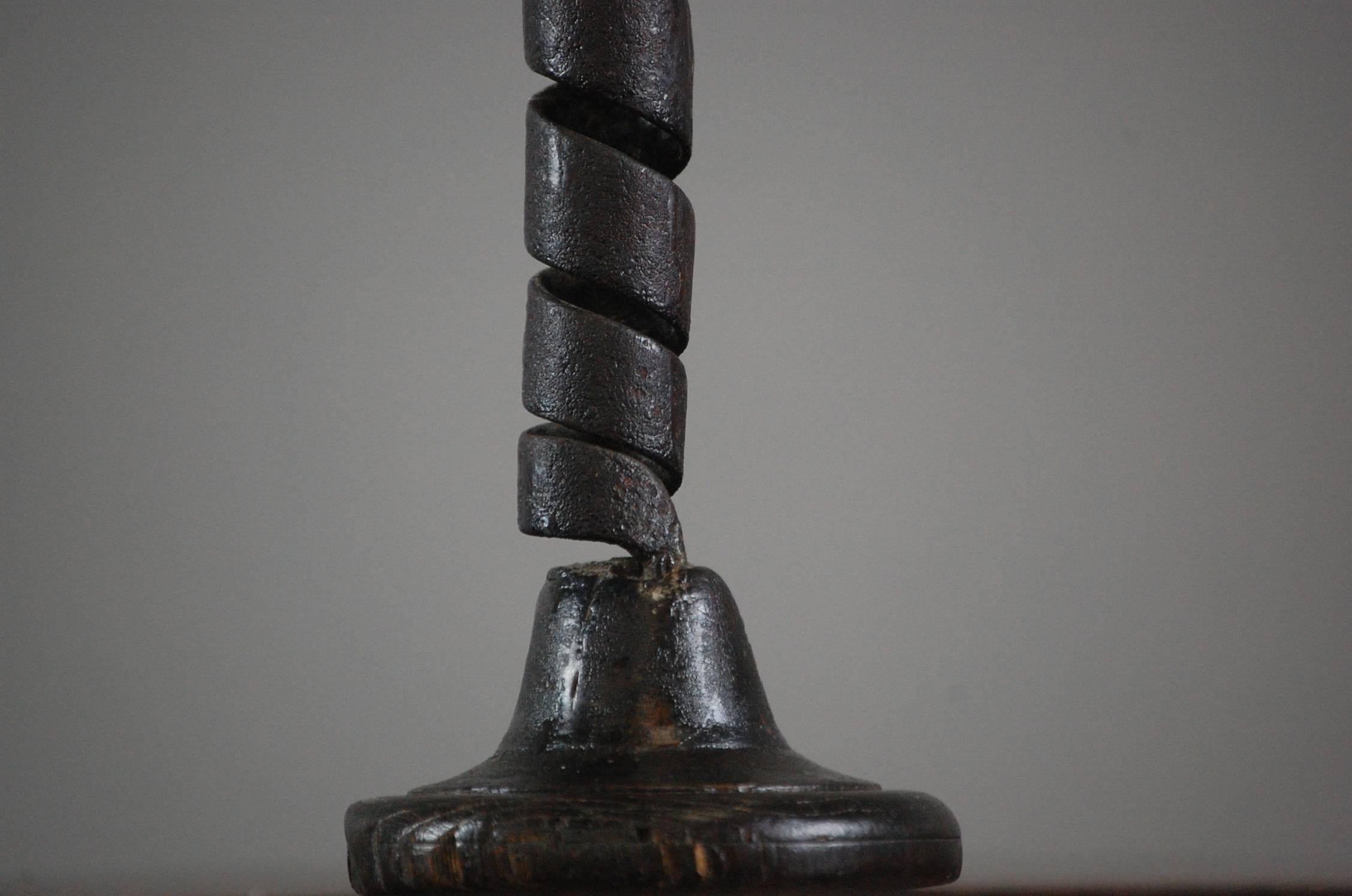 18th Century French Rat De Cave Candlestick 1