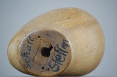 Milliners Wood Head Form Naive Carved Features