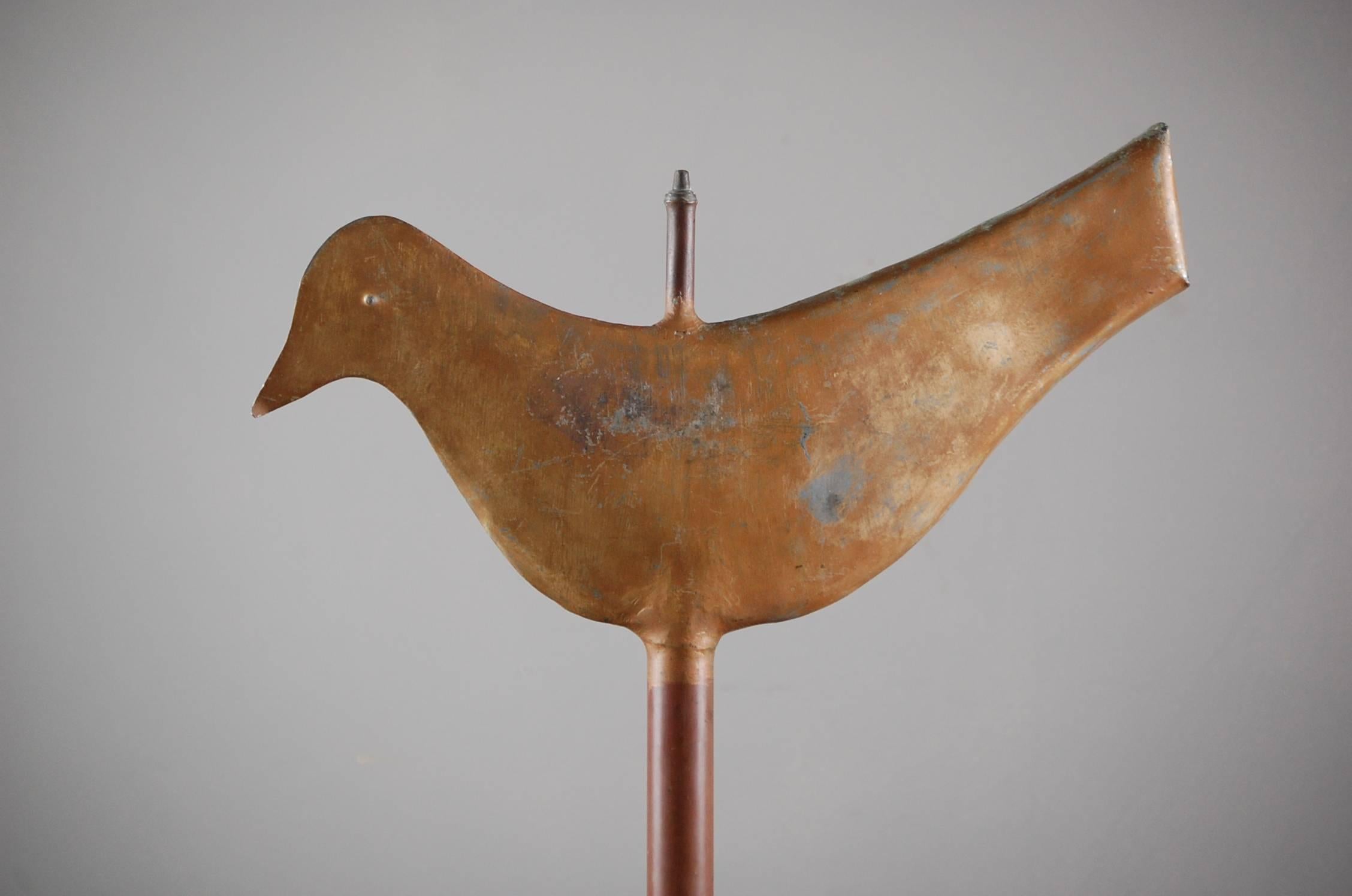 French 20th Century Full Bodied Stylised Dove Weathervane