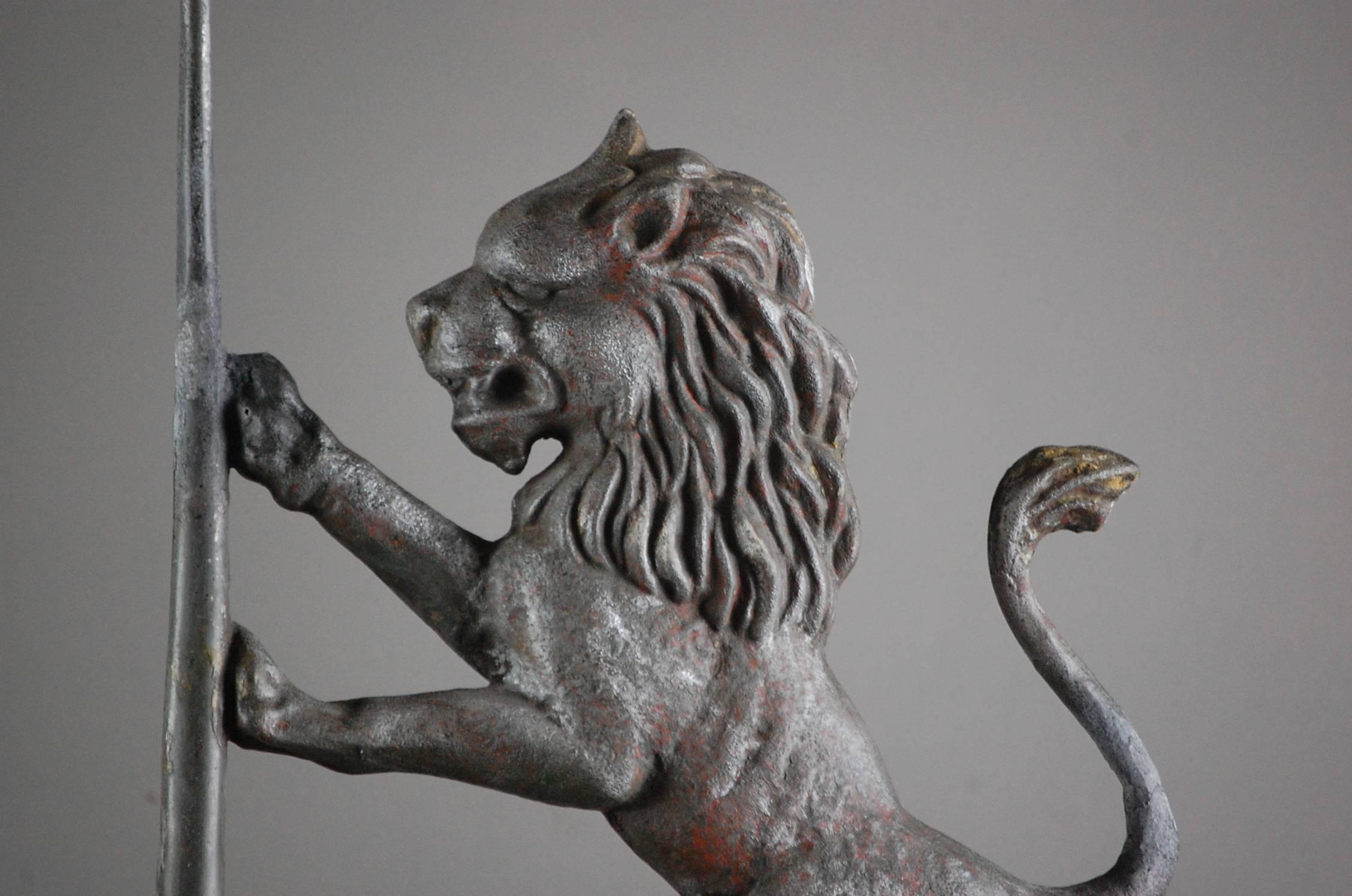 Late 19th Century Full Bodied Lion Weathervane 5