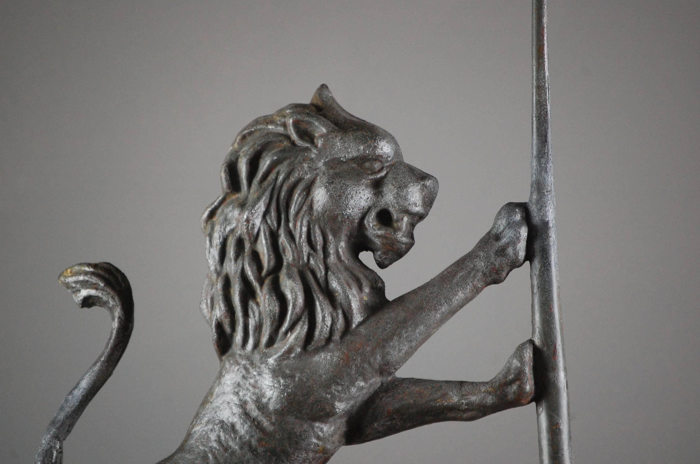 Late 19th Century Full Bodied Lion Weathervane In Excellent Condition In Pease pottage, West Sussex