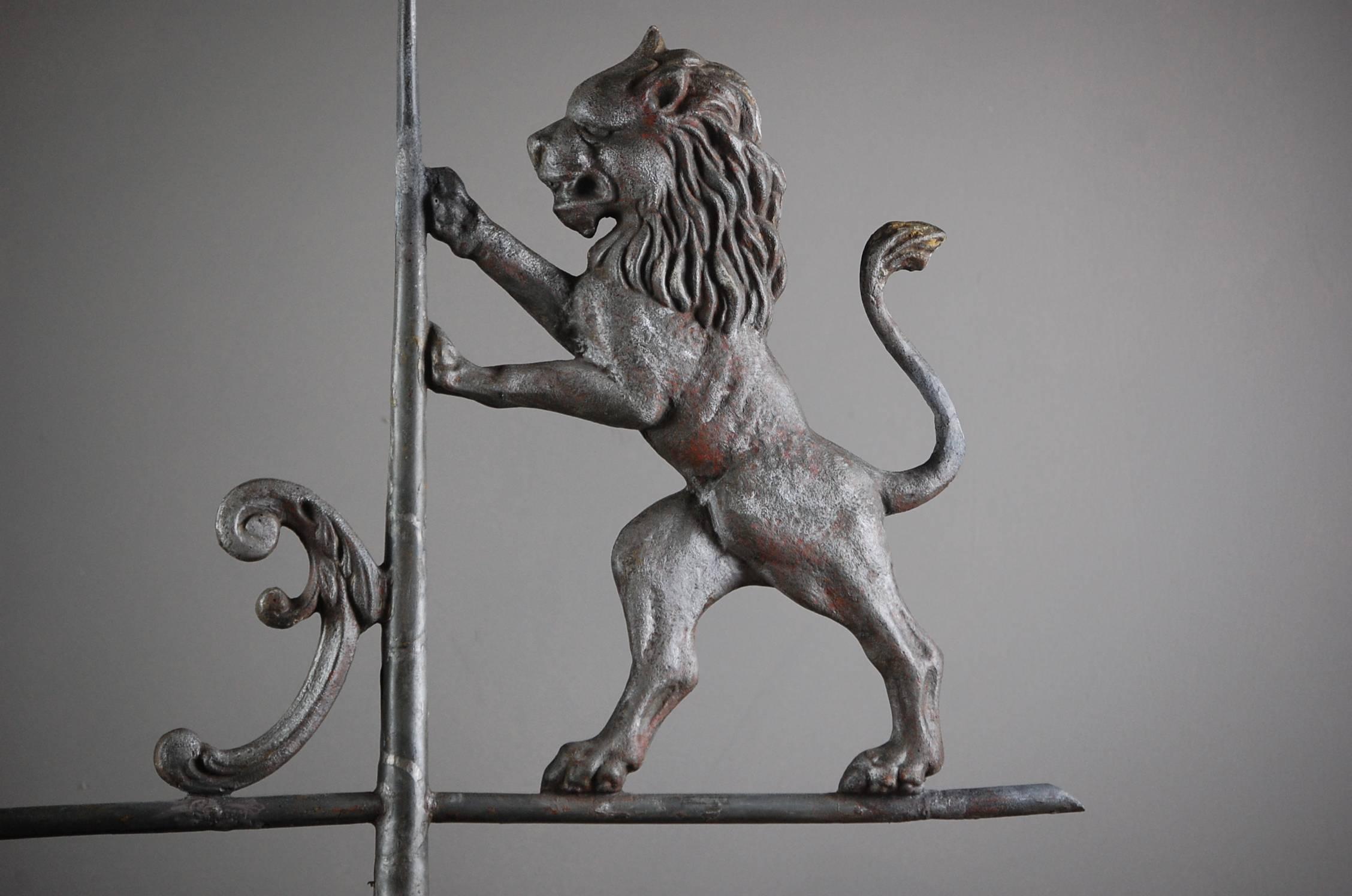 Late 19th Century Full Bodied Lion Weathervane 4