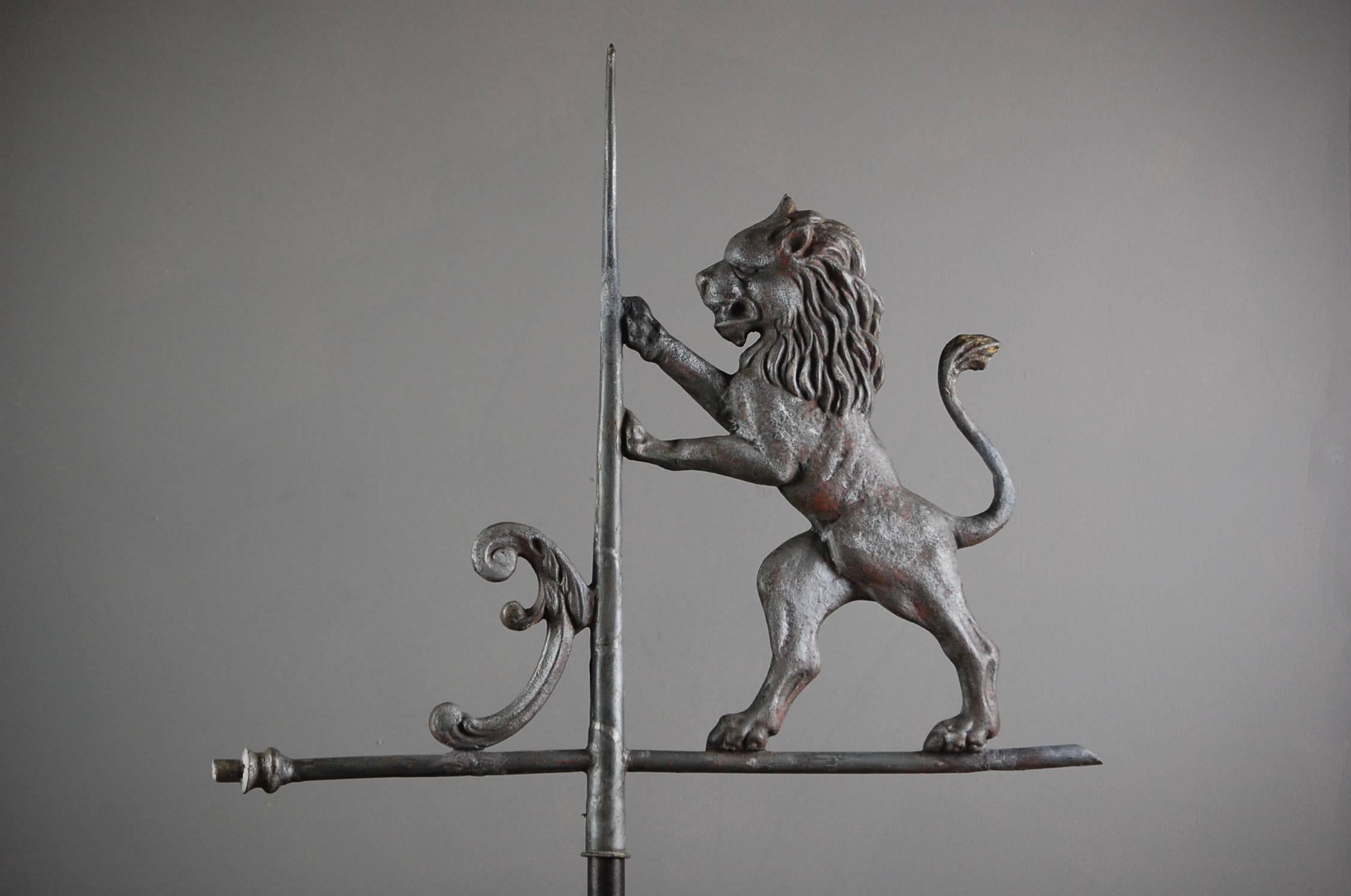 Late 19th Century Full Bodied Lion Weathervane 3
