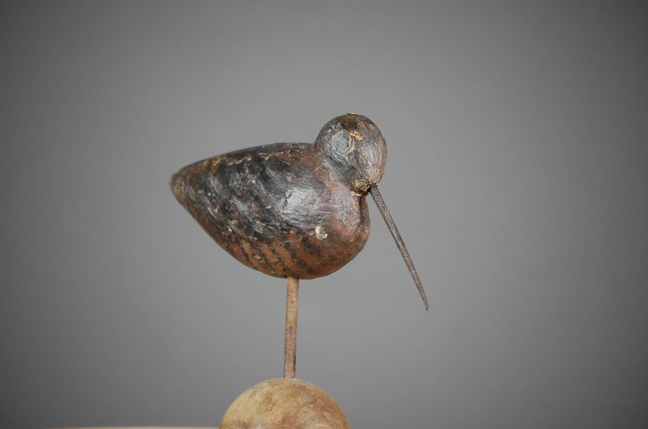 Late 19th Century Working Woodcock Decoy In Good Condition In Pease pottage, West Sussex