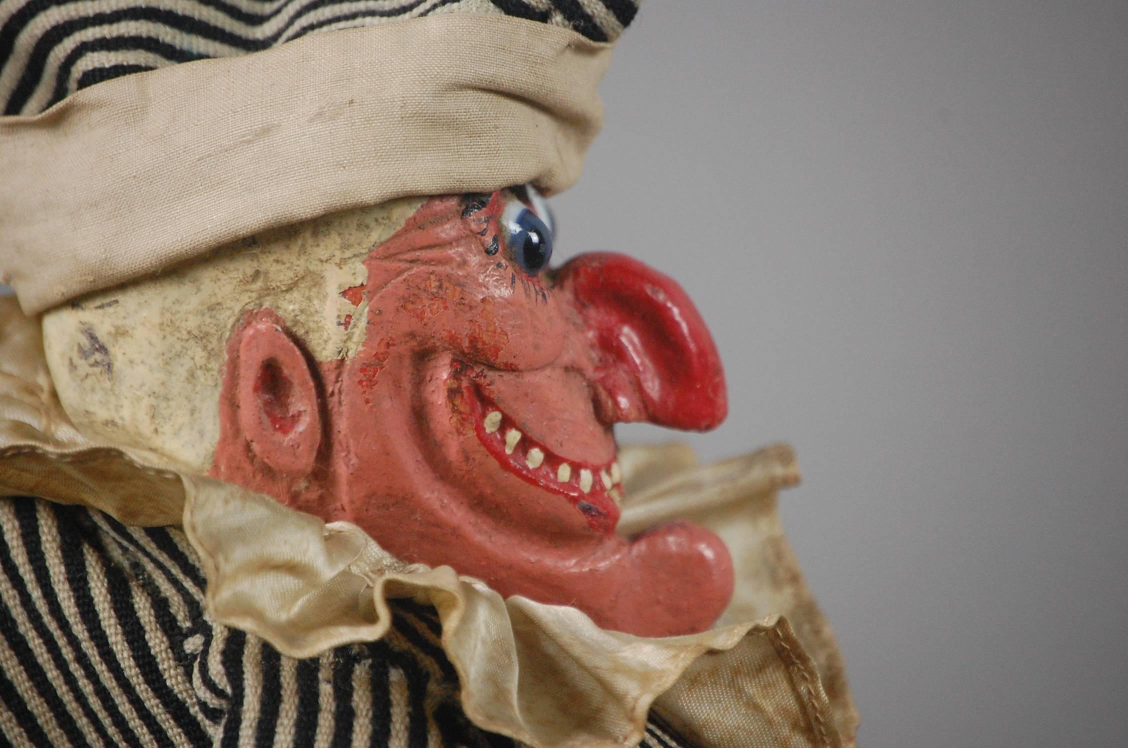 Late 19th Century Wood Carved Mr Punch Puppet 1