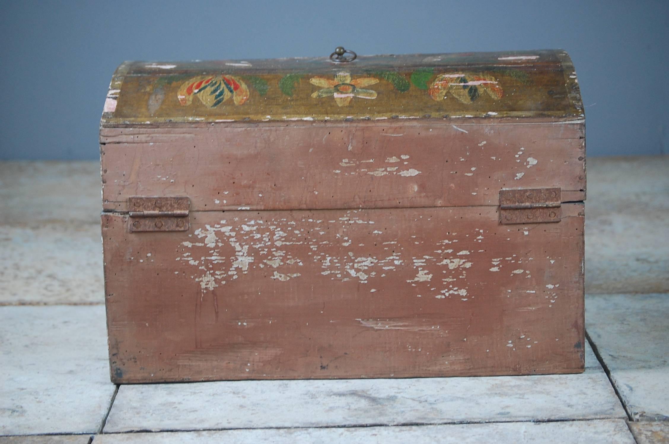 19th Century Naive French Marriage Chest 1