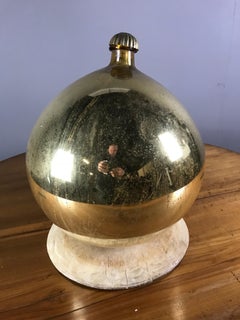 Antique Huge Gold 19th Century Foxed Witches Ball
