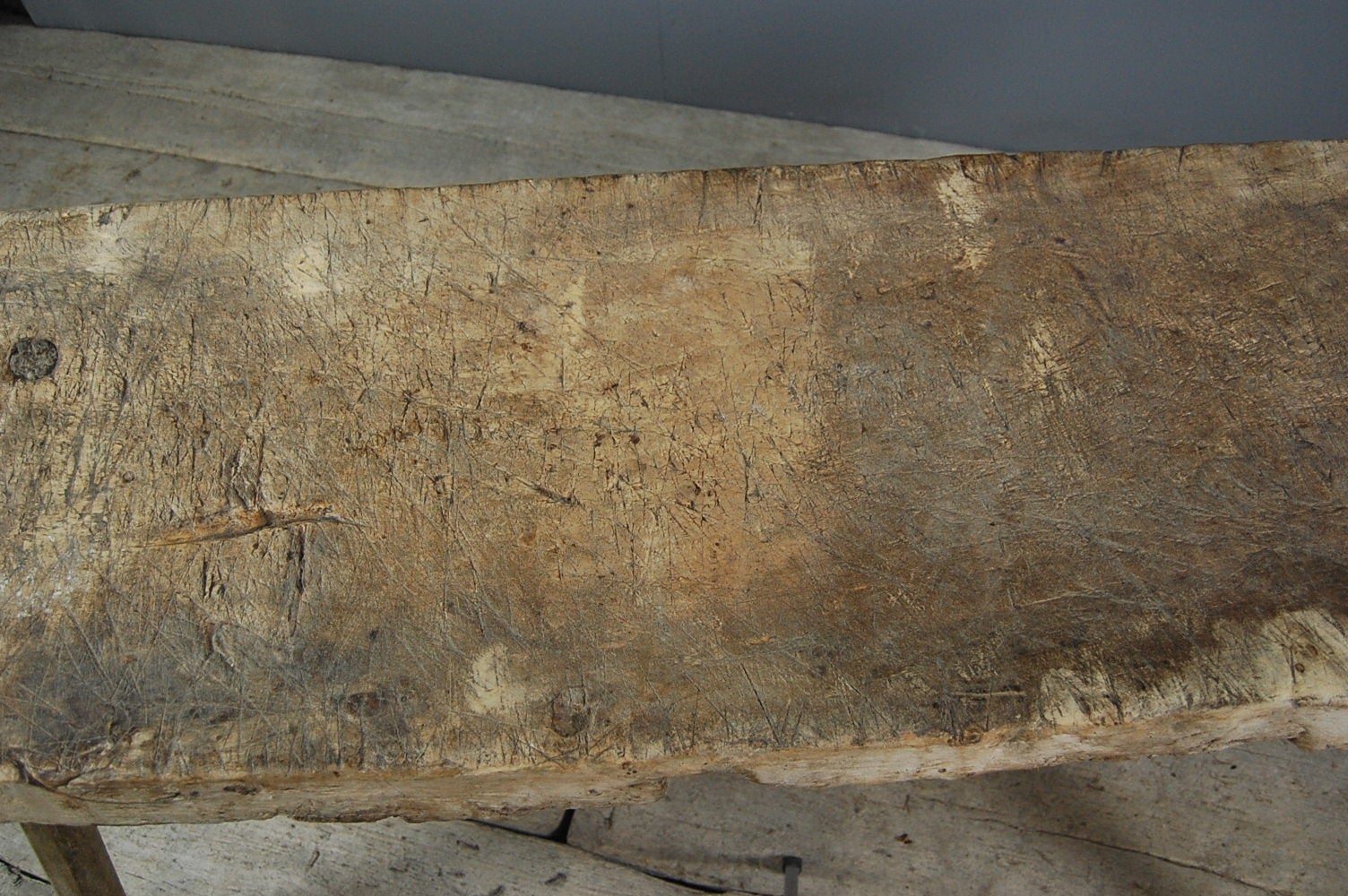 19th Century Pig Bench Single Thick Slab Top At 1stdibs