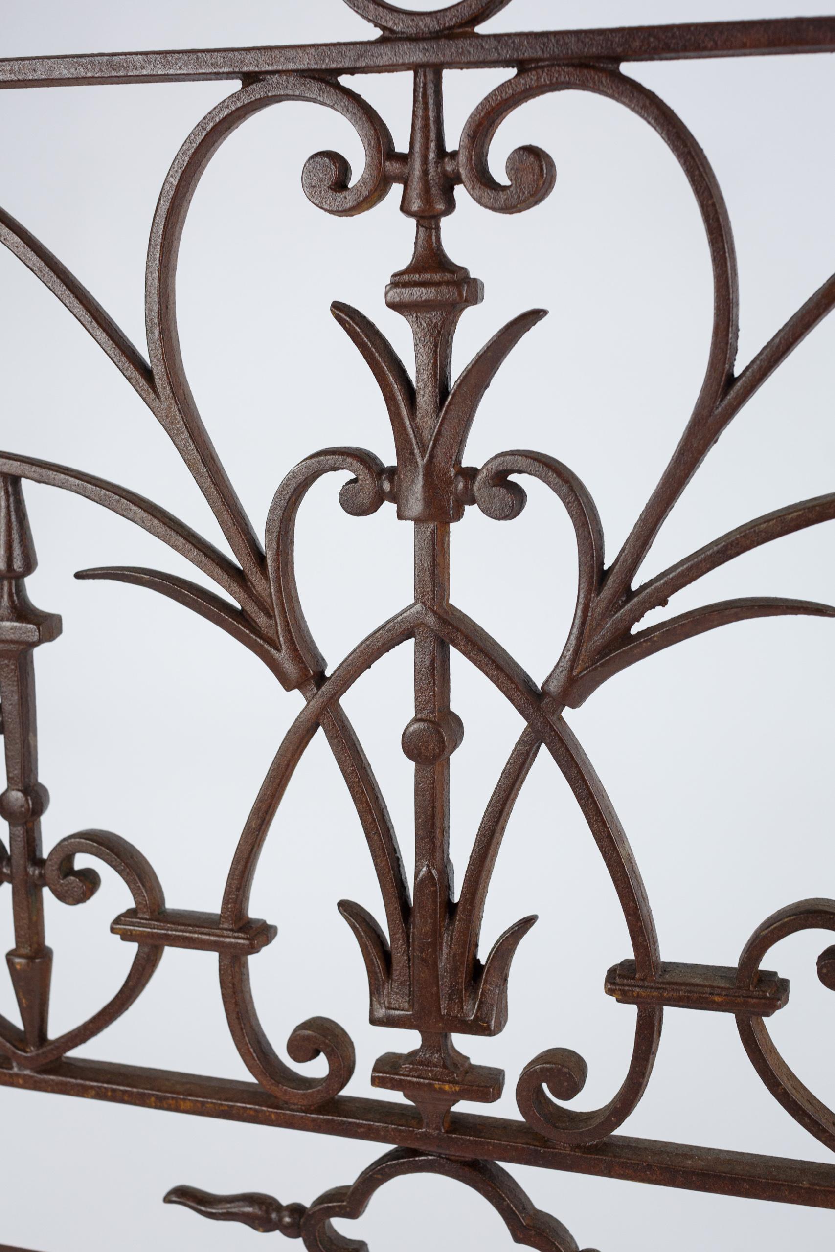 Impressive Iron and Marble Console Table For Sale 1