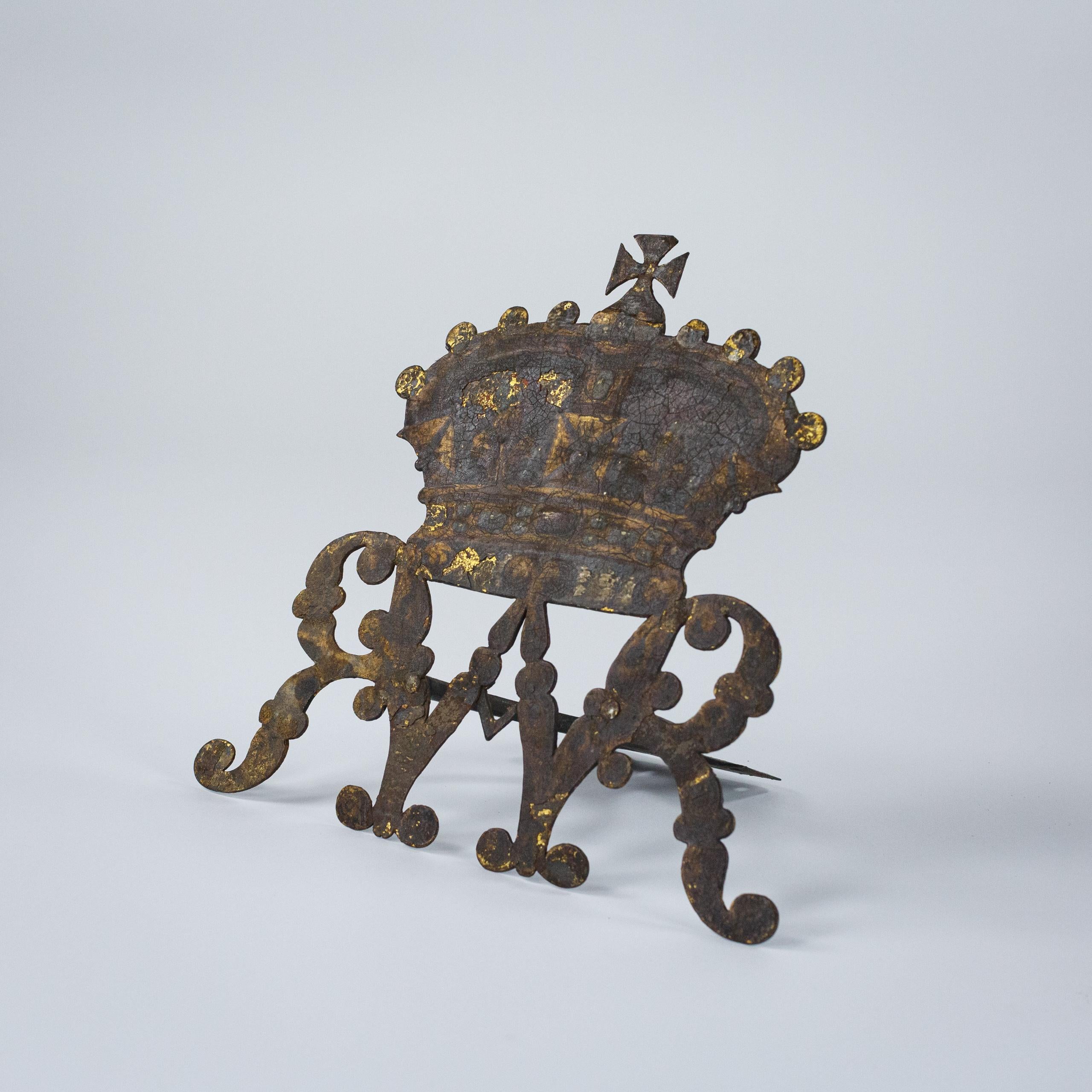 18th Century Wrought Iron Coronet In Good Condition For Sale In Pease pottage, West Sussex