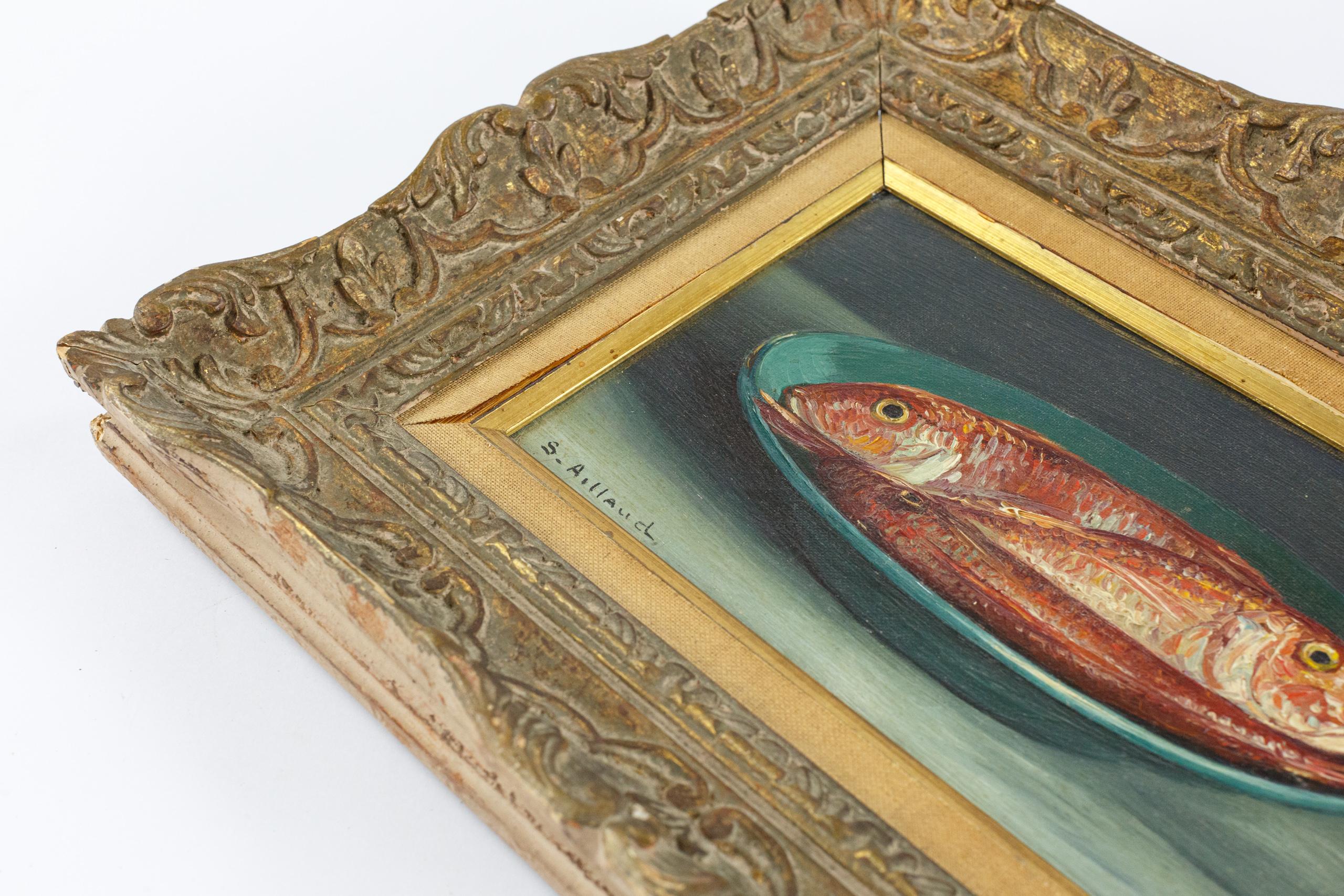 Artisanat Huile sur toile naïve du milieu du 20e siècle représentant un mulet rouge en vente