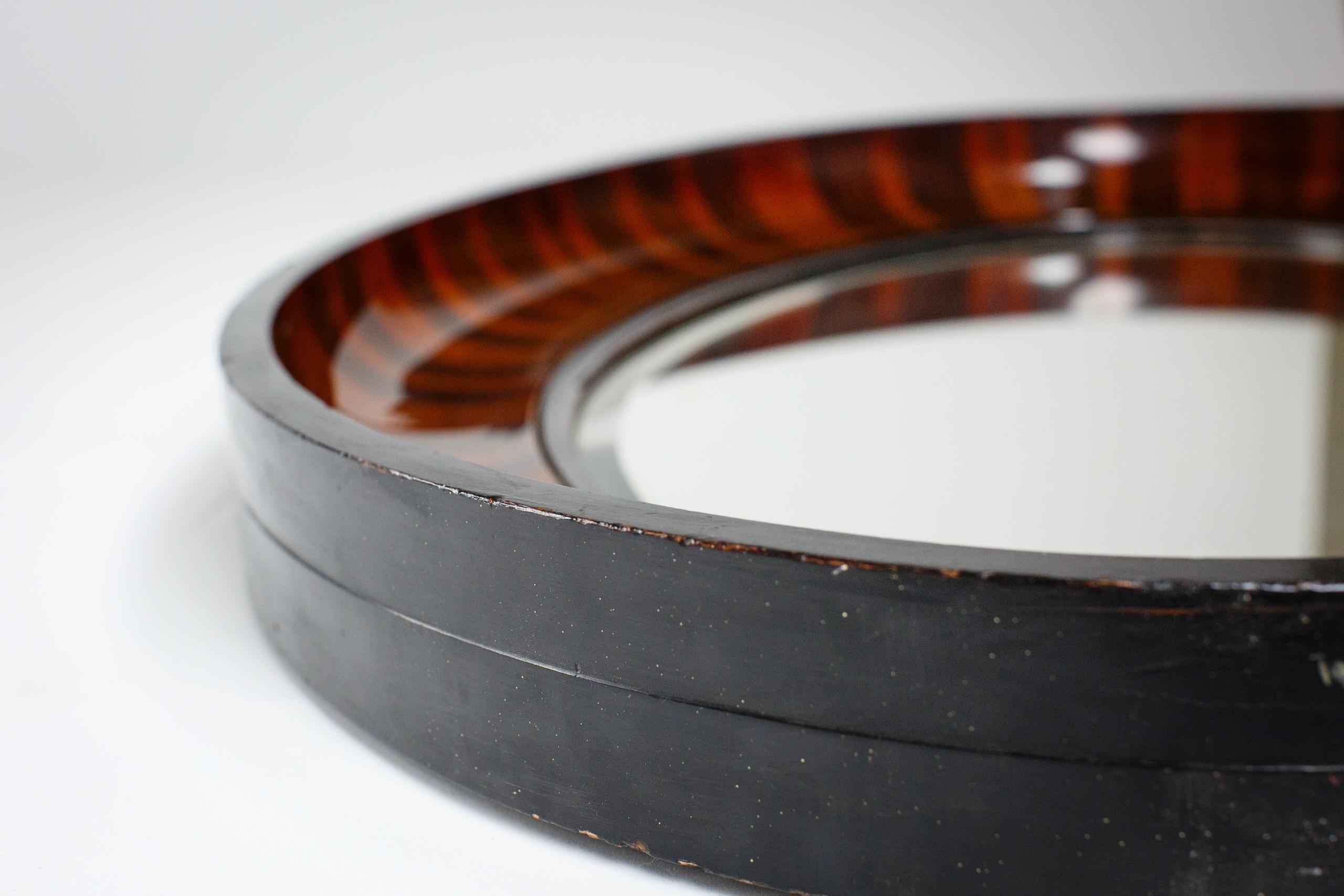 Miroir ovale anglais du début du 20e siècle à l'échelle impressionnante en vente 3