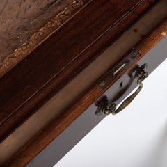 English Georgian Style Writing Desk With Leather Insert