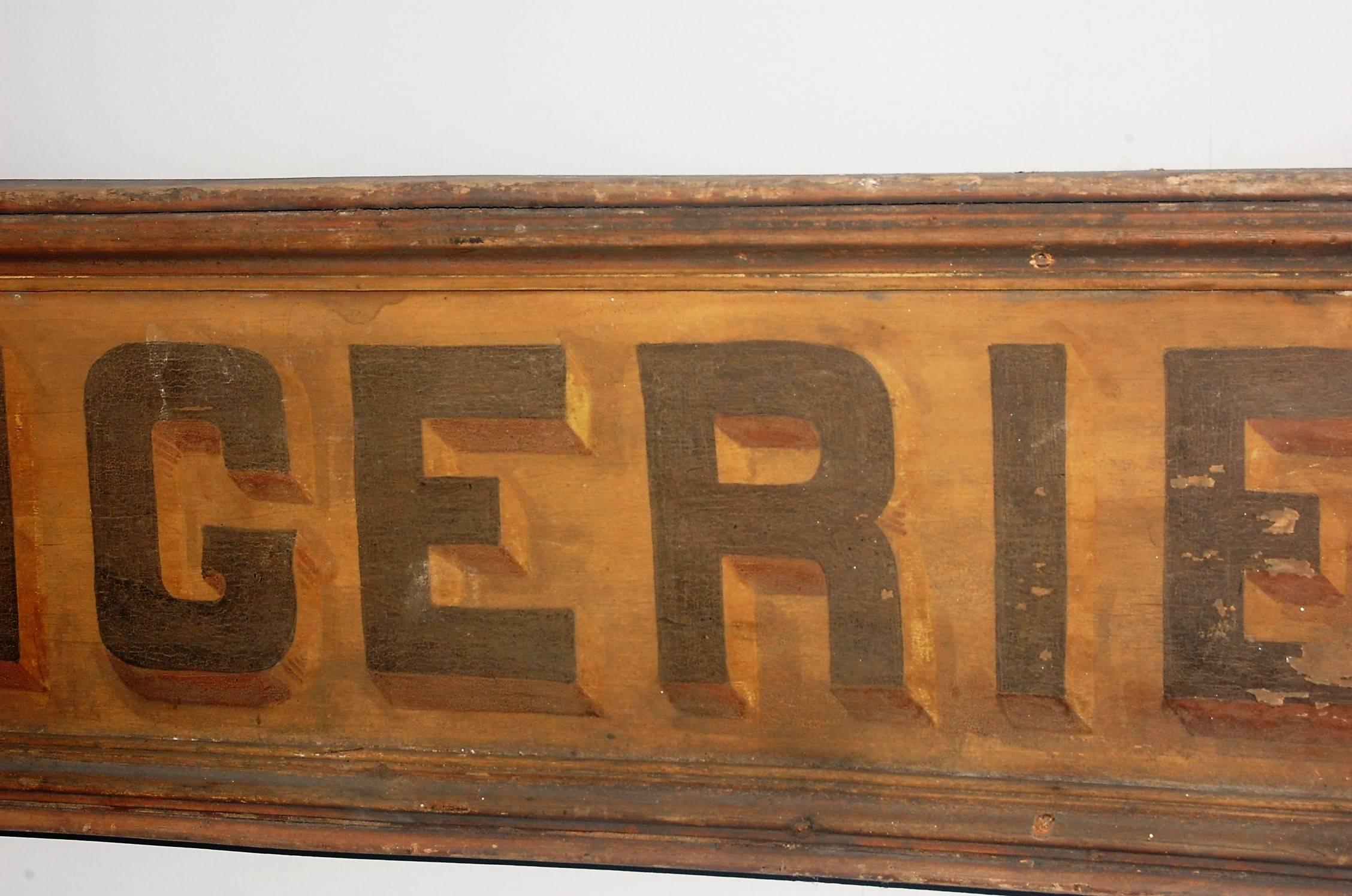 Painted 19th Century French Boulangerie Trade Sign