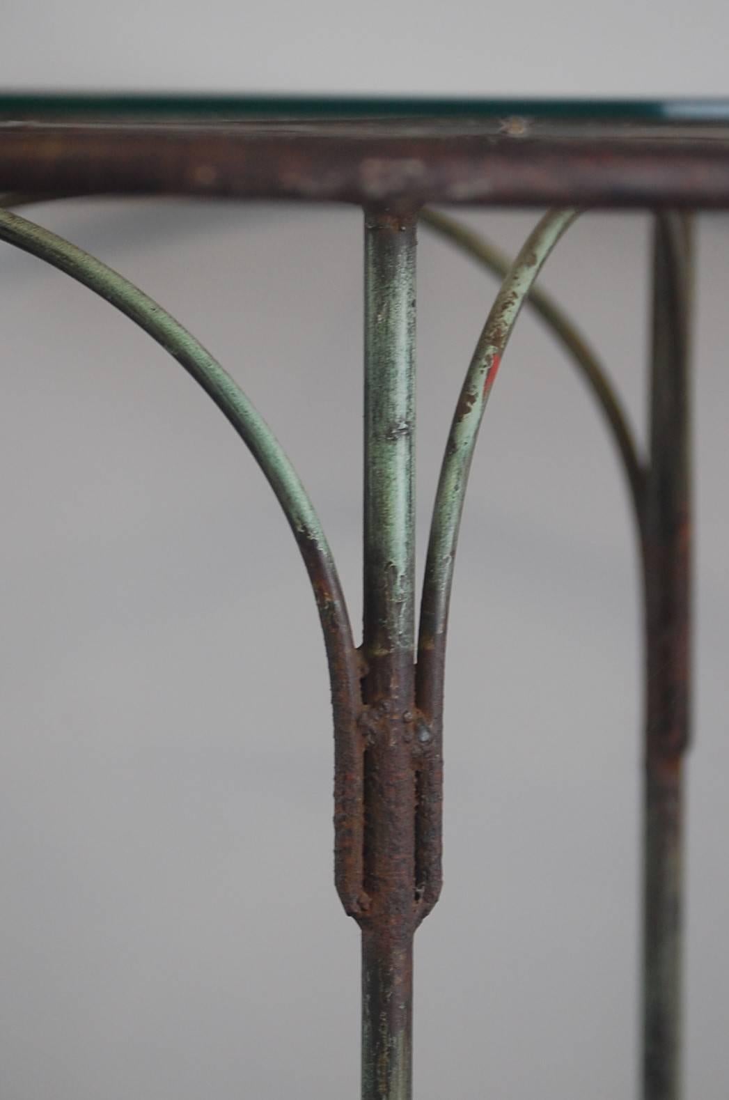 Early 20th Century Wrought Iron Spiders Web Cafe Table 1
