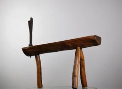 Primitive Late 19th Century, Scythe Sharpening Stool