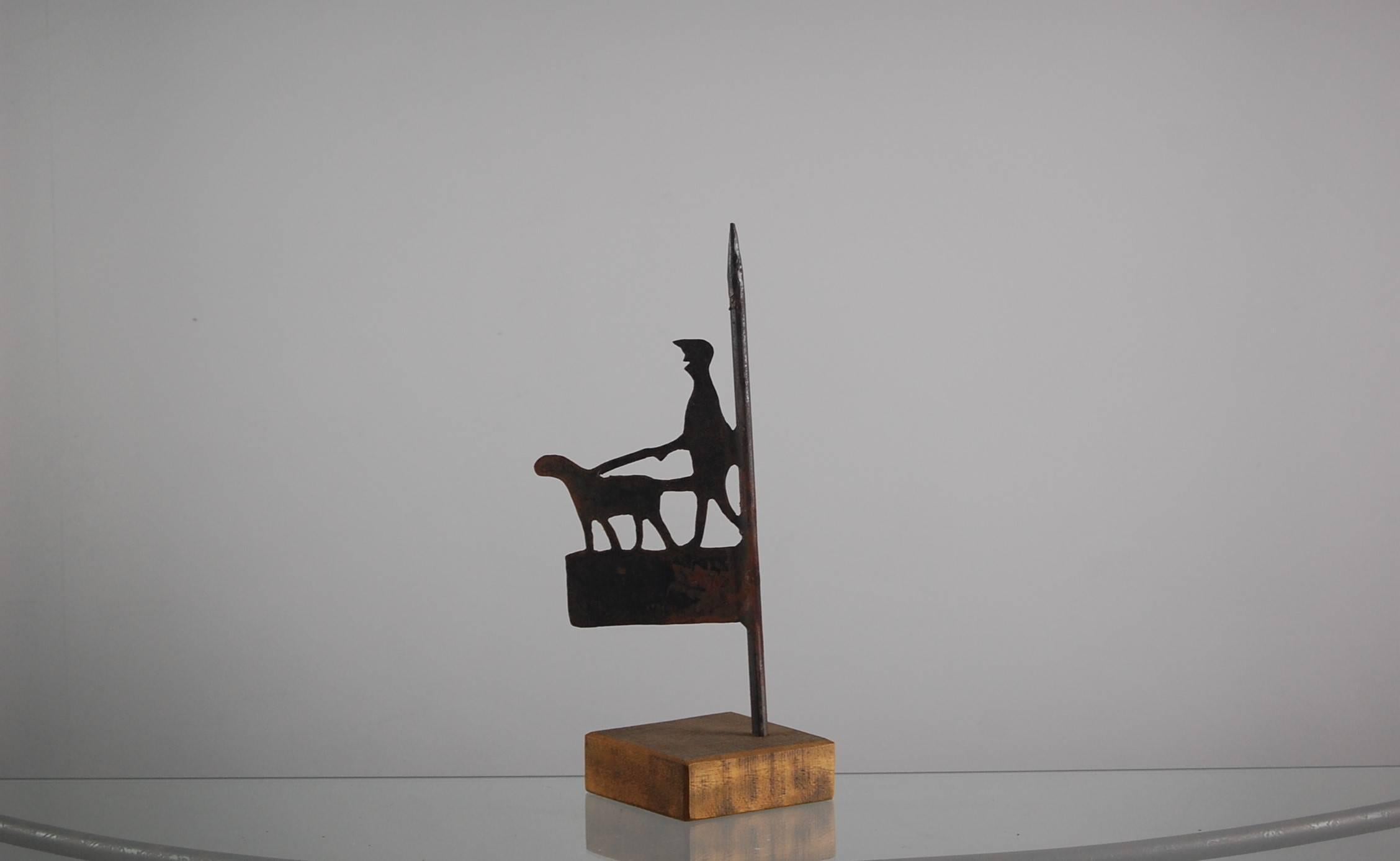 French Diminutive 20th Century Dog Kennel Weathervane or Finial