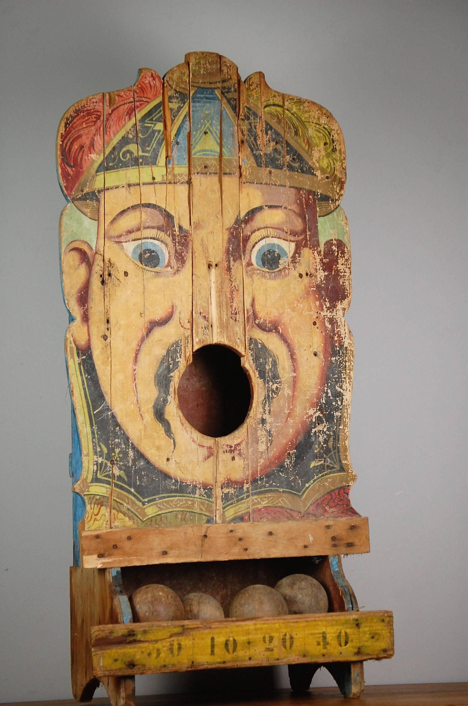 19th Century French Ball Toss Carnival Game 