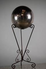 Late 19th Century Distressed Witches Ball on Stand