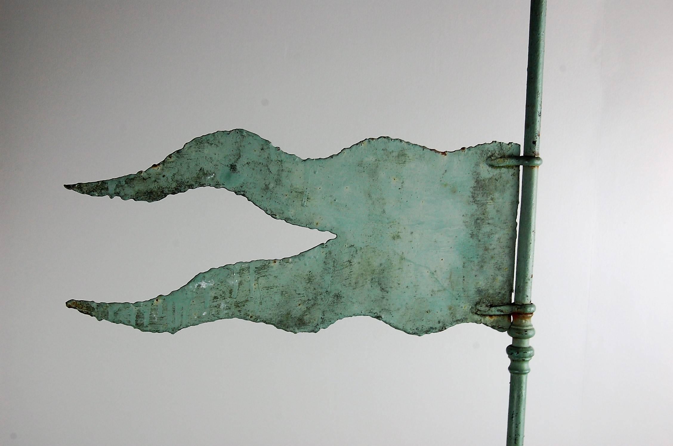 Early 20th Century French Silhouette Flag Weathervane In Excellent Condition In Pease pottage, West Sussex