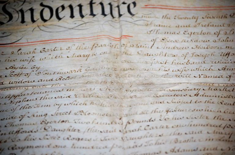 18th Century Vellum Indenture Collection of Five at 1stDibs