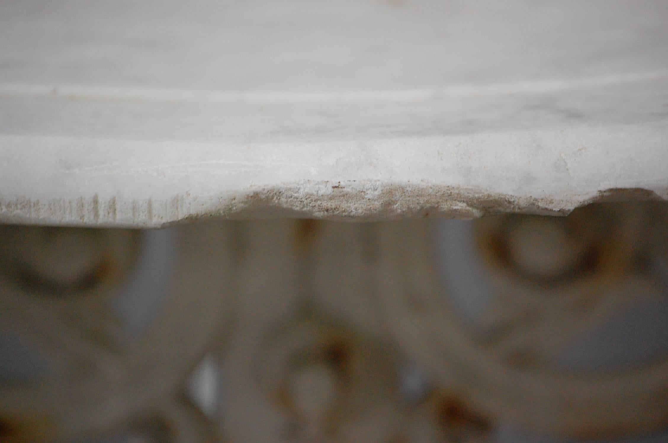 Early 20th Century Cast Iron Marble Top Orangery Table 6