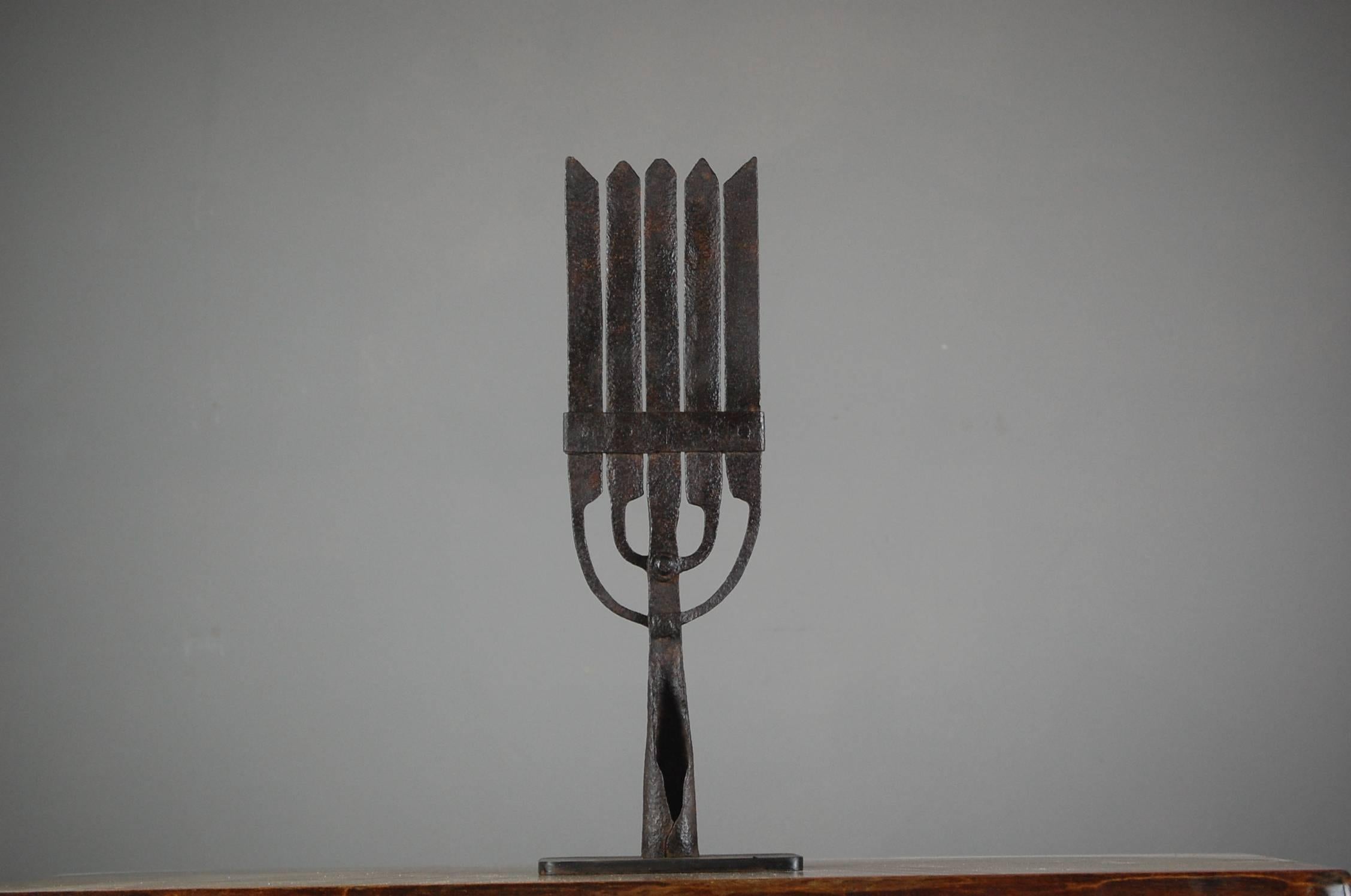 18th Century Wrought Iron Eel Fork 1