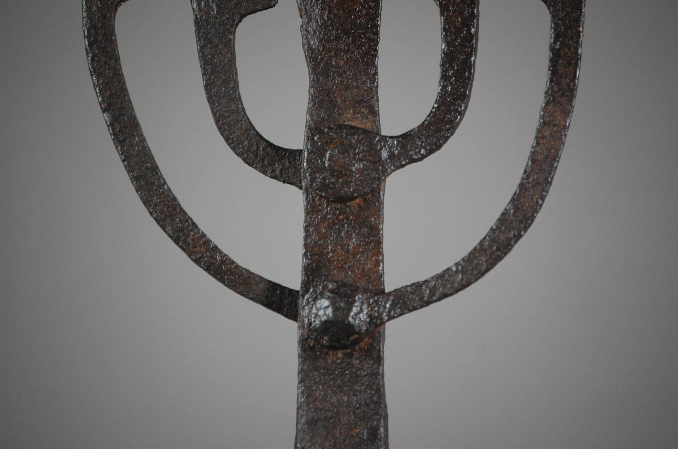 18th Century Wrought Iron Eel Fork 4