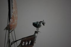 Early 20th Century Full Bodied Copper Ship Weathervane