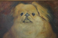 Pekingese Dog Oil Painting on Board