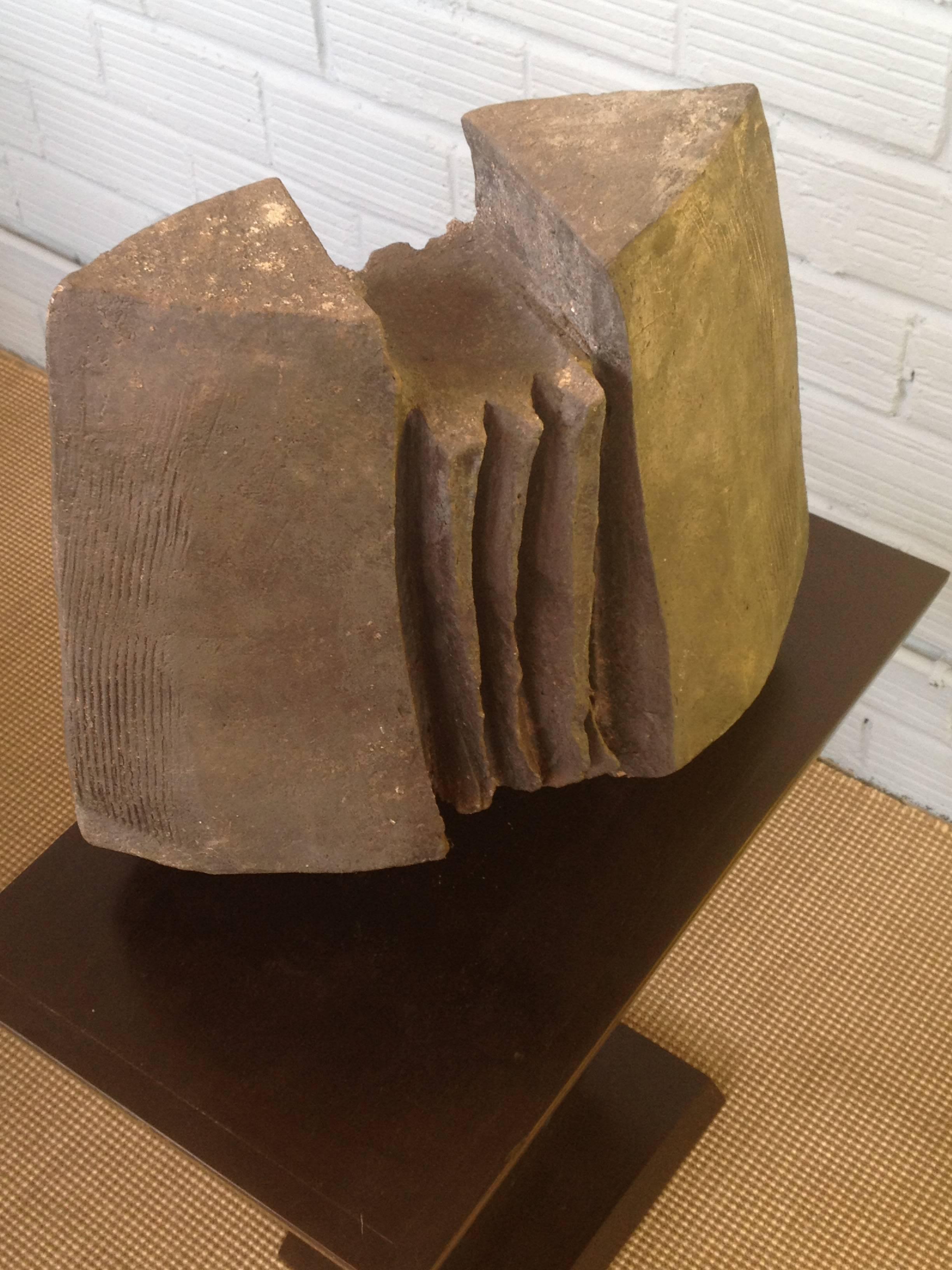 Eric Astoul ceramic sculpture, 1970s, La Borne ceramics center, France.