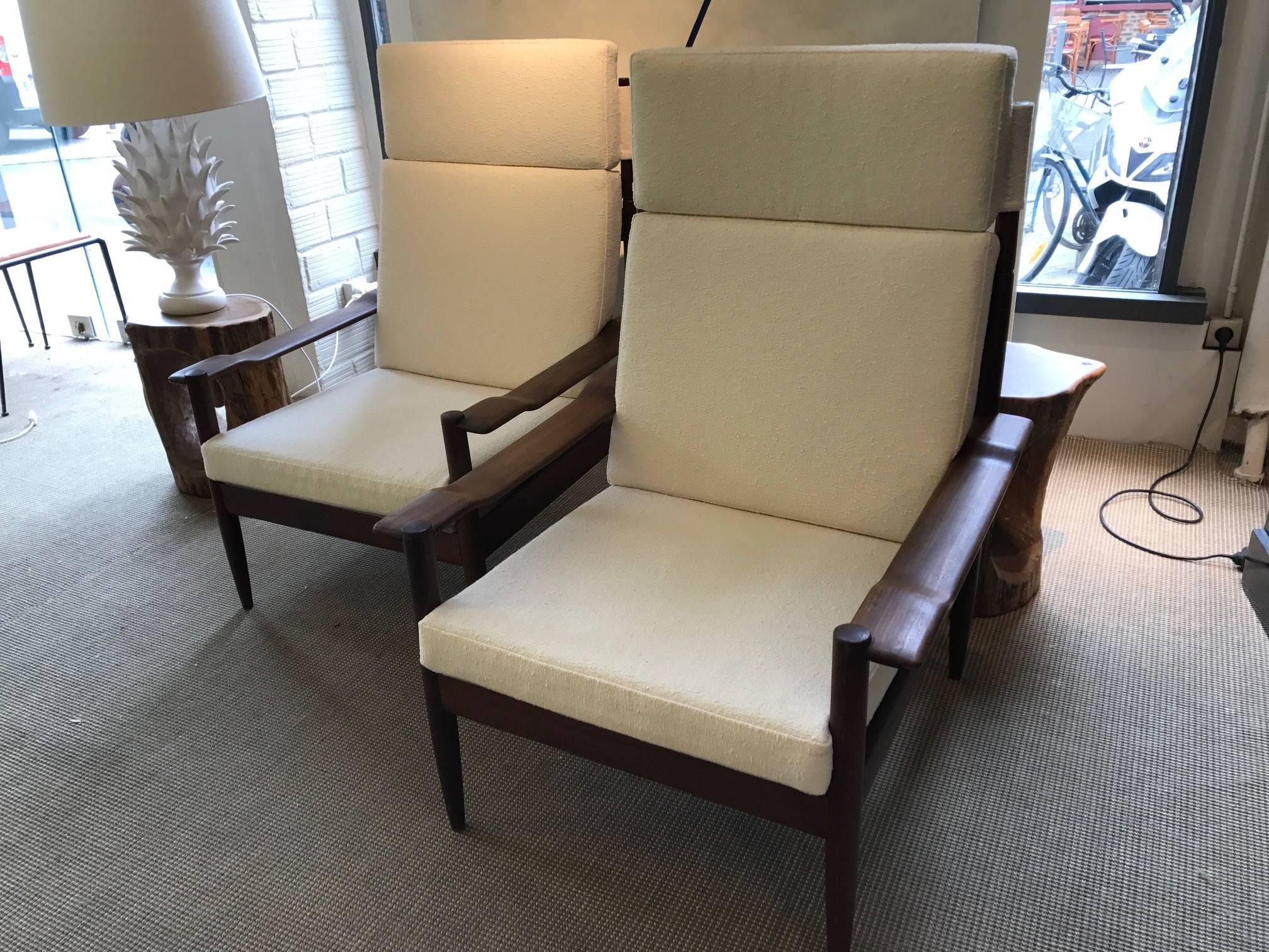 Set of Four Danish Armchairs In Good Condition For Sale In Saint-Ouen, FR