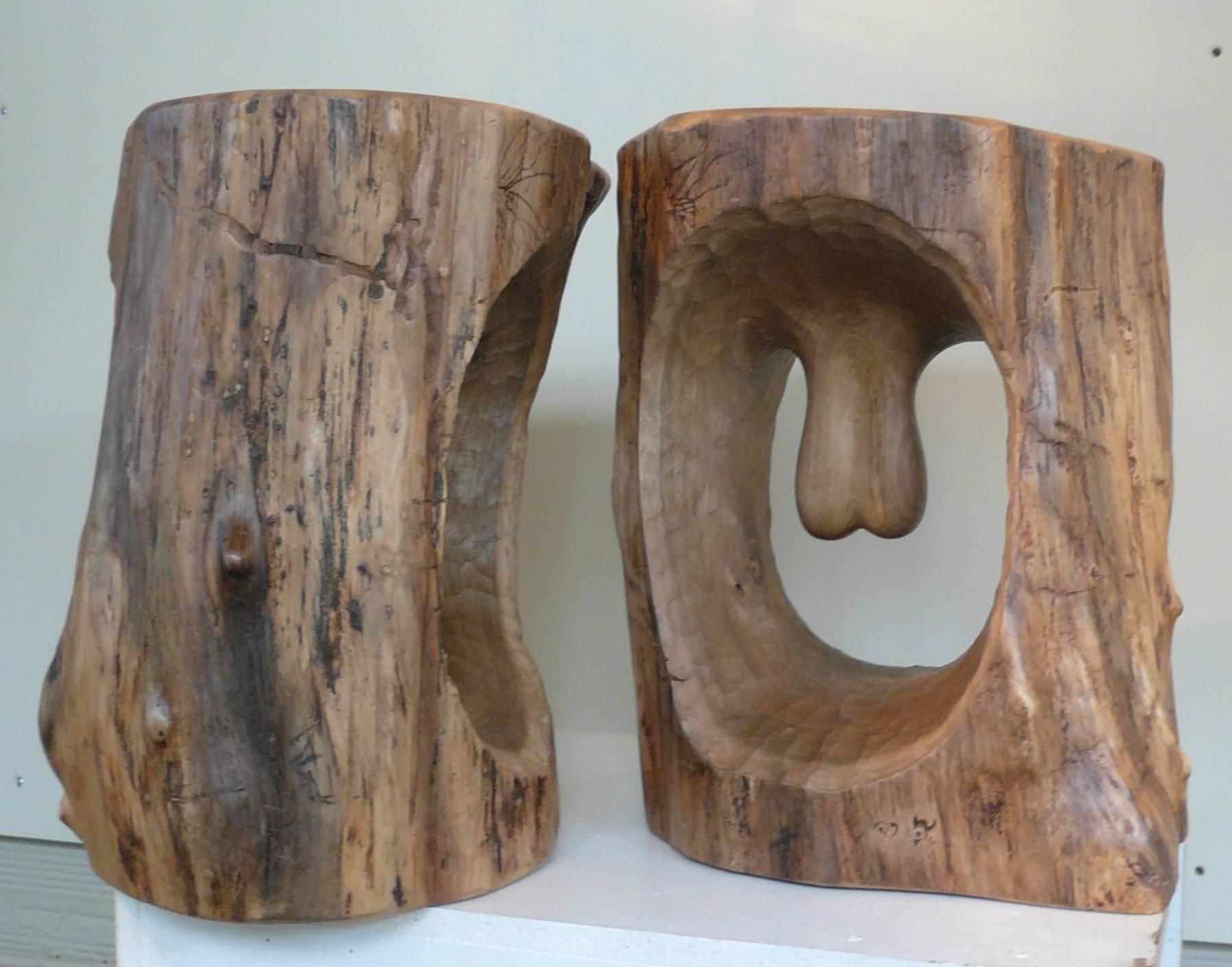 Pair of Stools by Yves Valencourt In Good Condition In Saint-Ouen, FR