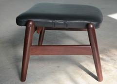 Elegant 1950s Footstool by Ib Kofod-Larsen for Carlo Gahrn