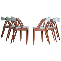 Kai Kristiansen Six Midcentury Teak Dining Chairs Model 31 for Schou Andersen