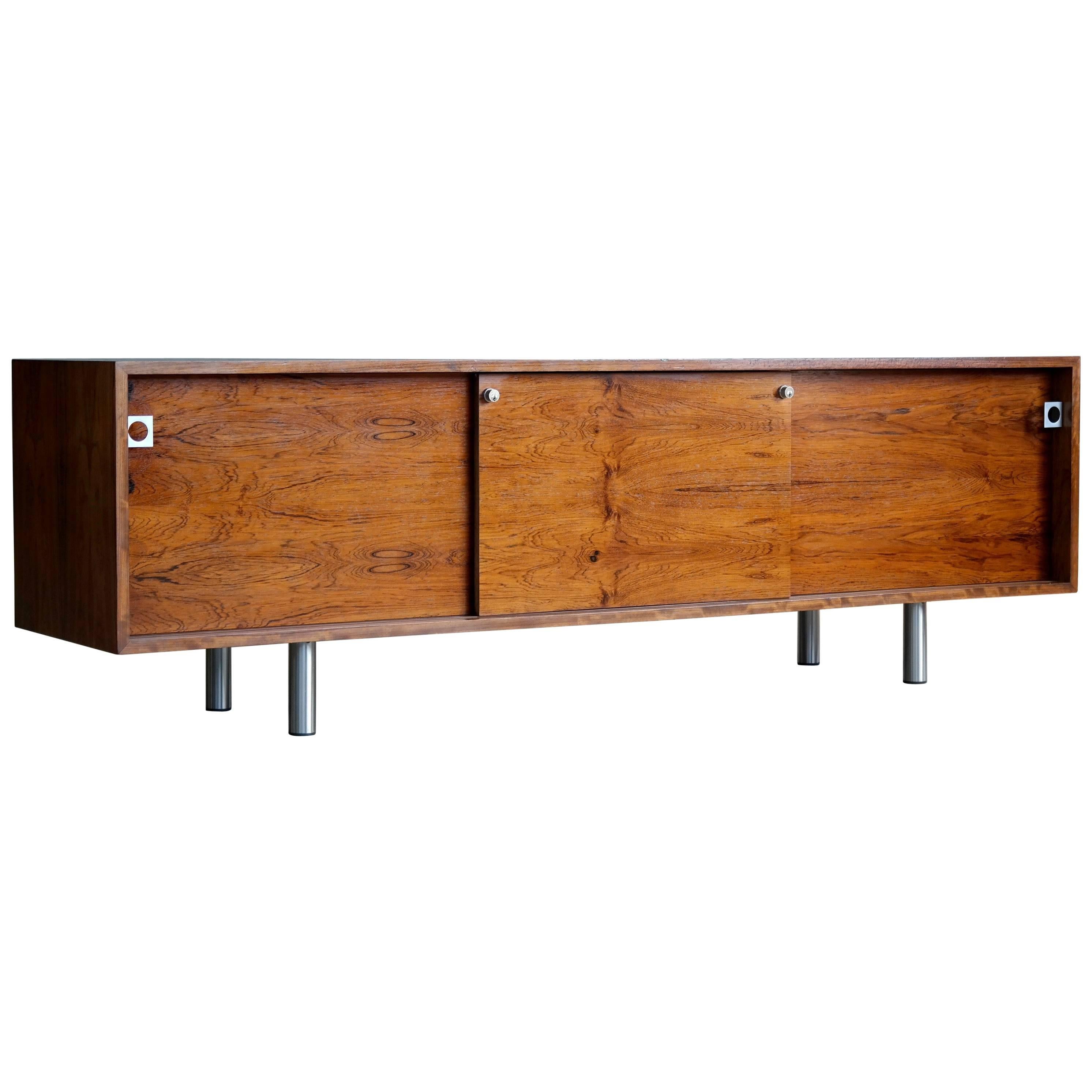 Danish 1960s Low Credenza in Rosewood by Bodil Kjaer for E. Pedersen and Son