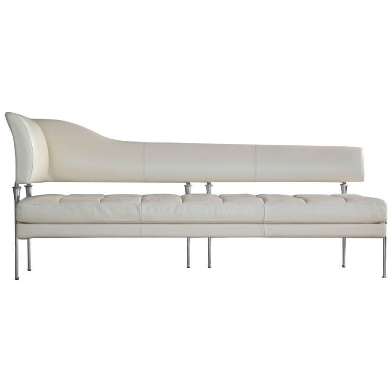 White Leather Model Hydra Chaise Longue by Luca Scacchetti for ... White Leather Model Hydra Chaise Longue by Luca Scacchetti for ...
