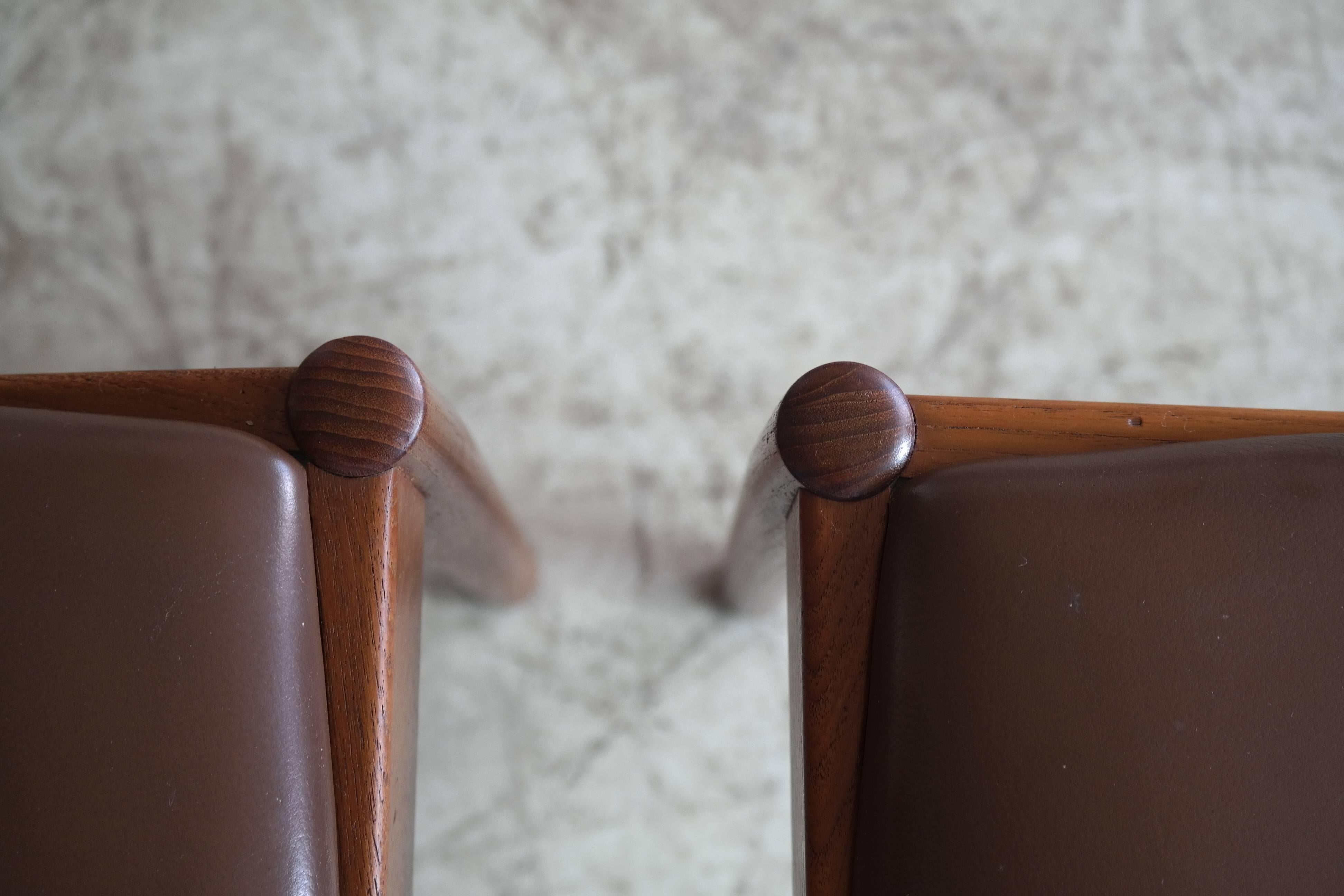 Mid-20th Century Kai Kristiansen Set of Ten Dining Chairs in Teak for K.S. Mobler Denmark, 1960s