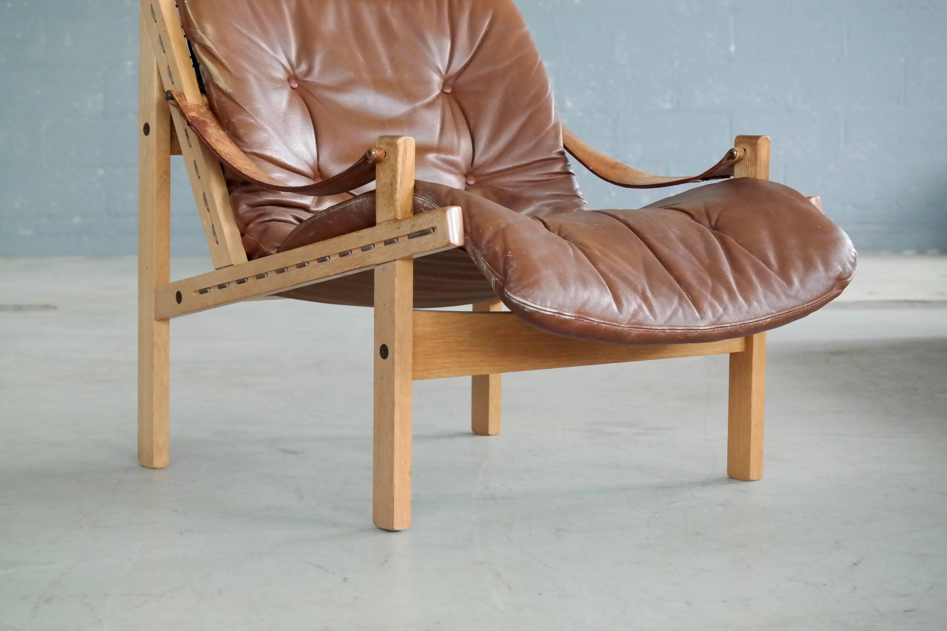 Midcentury Easy Chair Model Hunter by Torbjørn Afdal for Bruksbo, Norway In Good Condition In Bridgeport, CT
